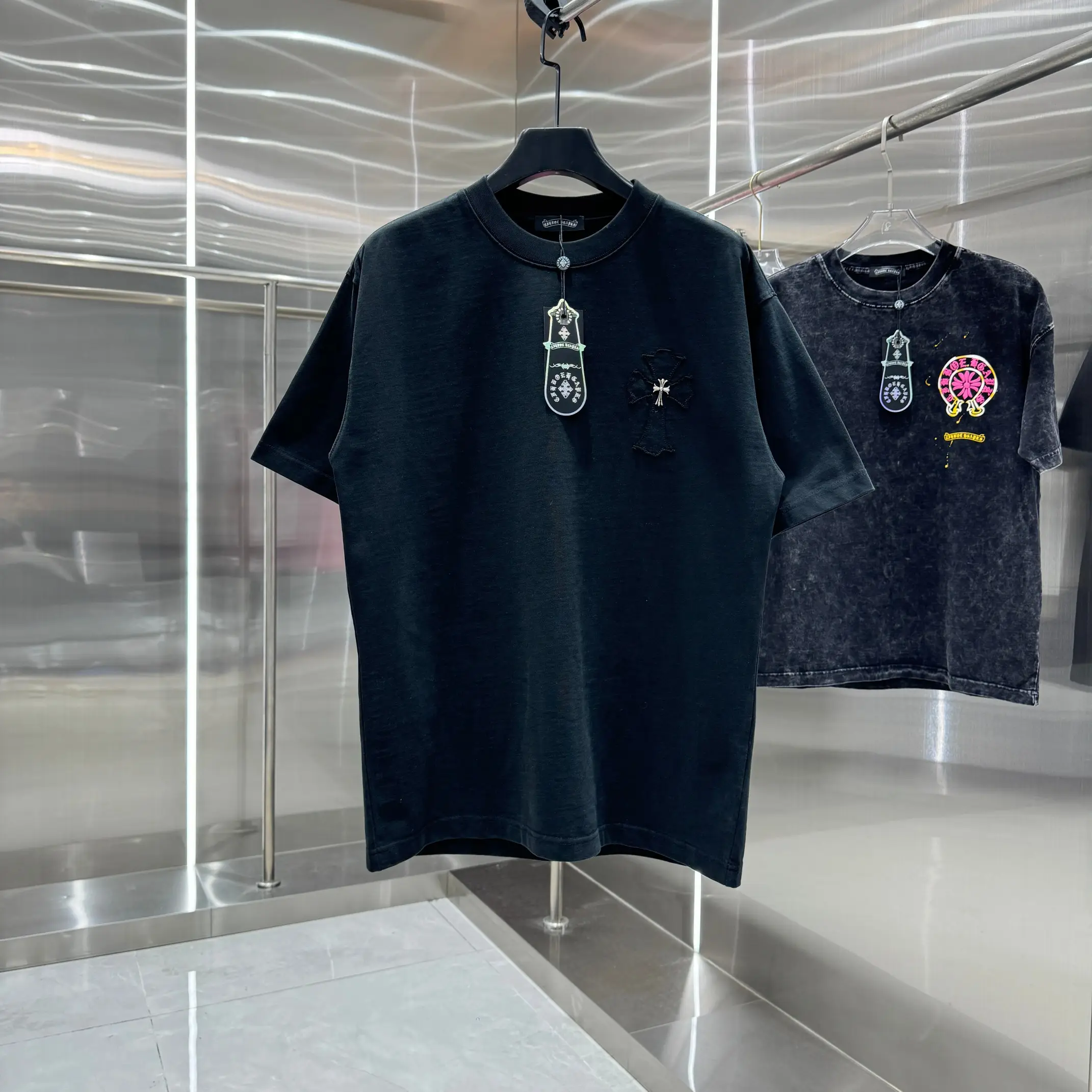 Cross Patch Embroidered Cotton T-Shirt D17014221