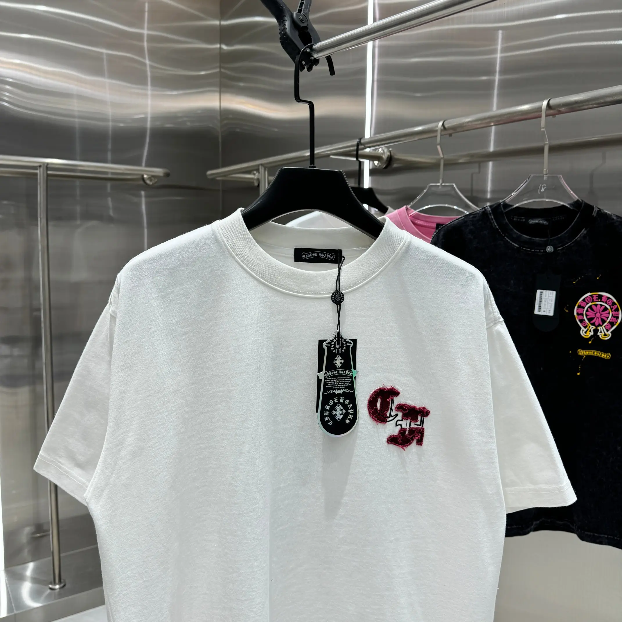 Embroidered Patchwork Cotton T-Shirt D17014232 — view 6