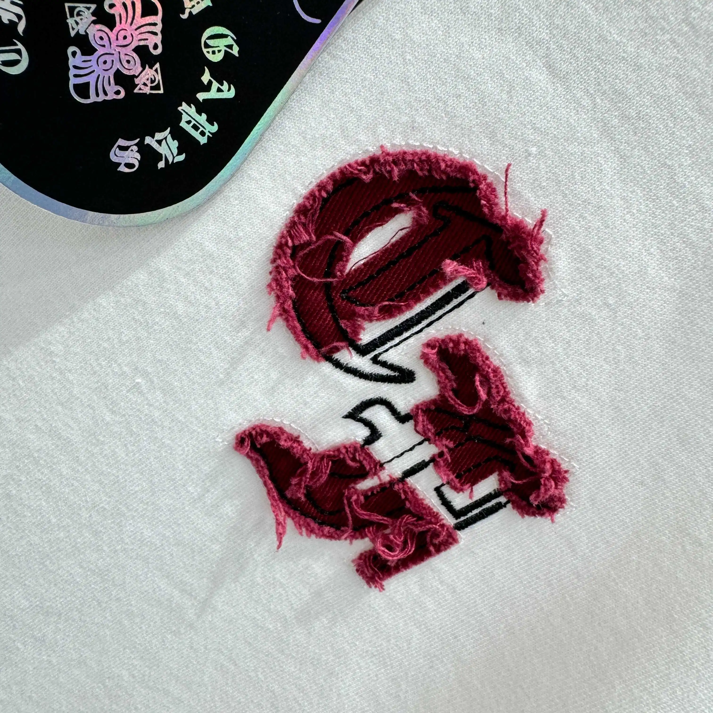 Embroidered Patchwork Cotton T-Shirt D17014232 — view 8