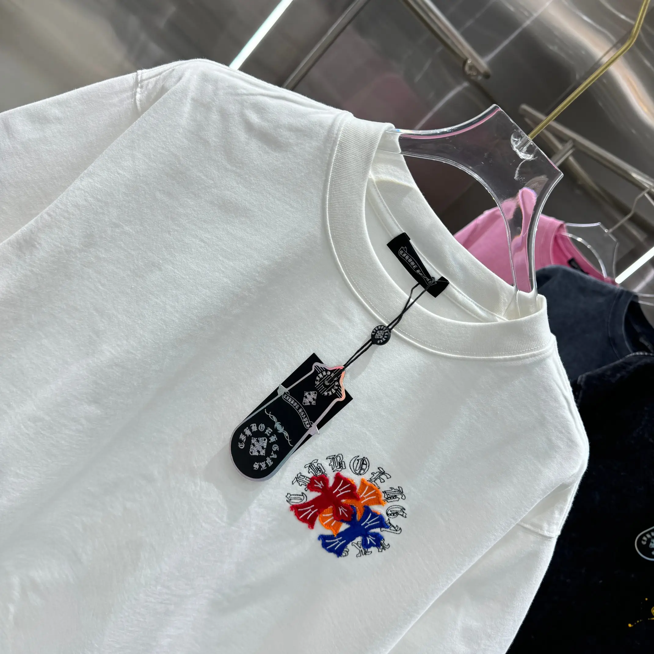 Embroidered Acid-Wash Cotton T-Shirt D17014224 — view 4