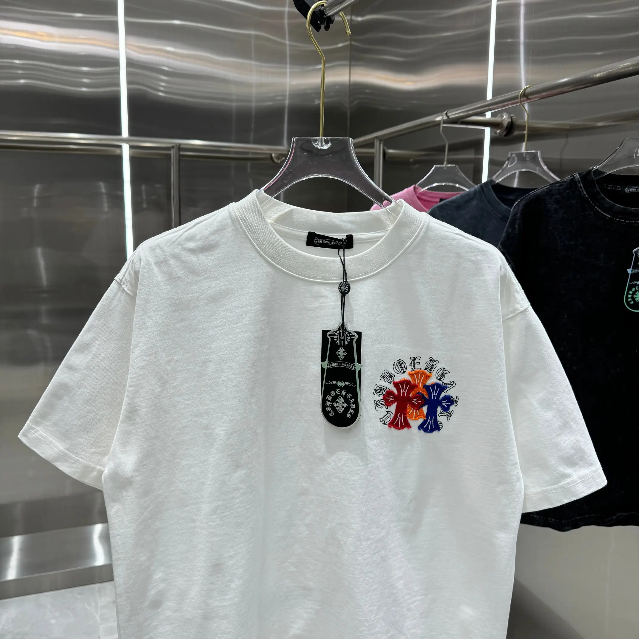 Embroidered Acid-Wash Cotton T-Shirt D17014224 — view 6