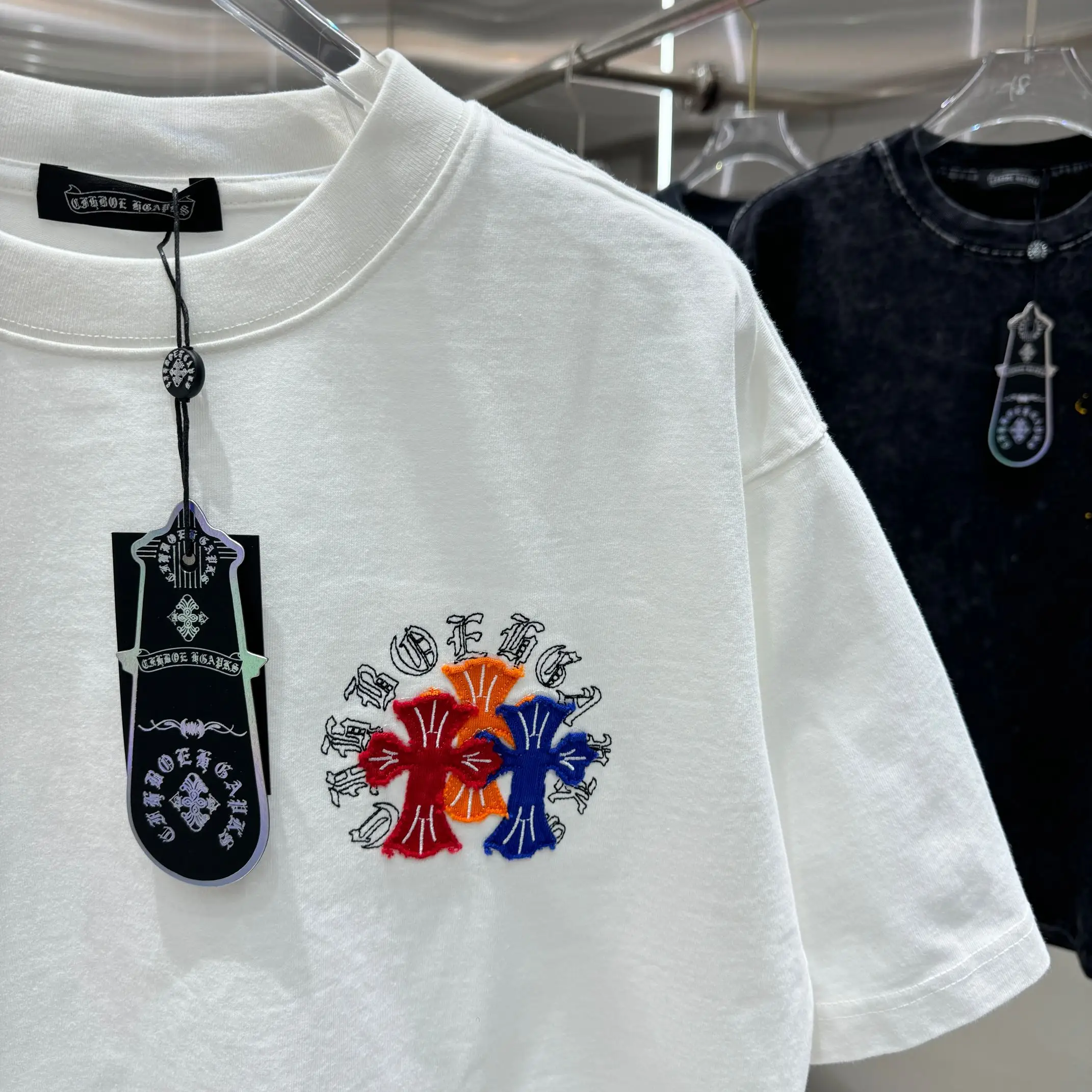 Embroidered Acid-Wash Cotton T-Shirt D17014224 — view 7