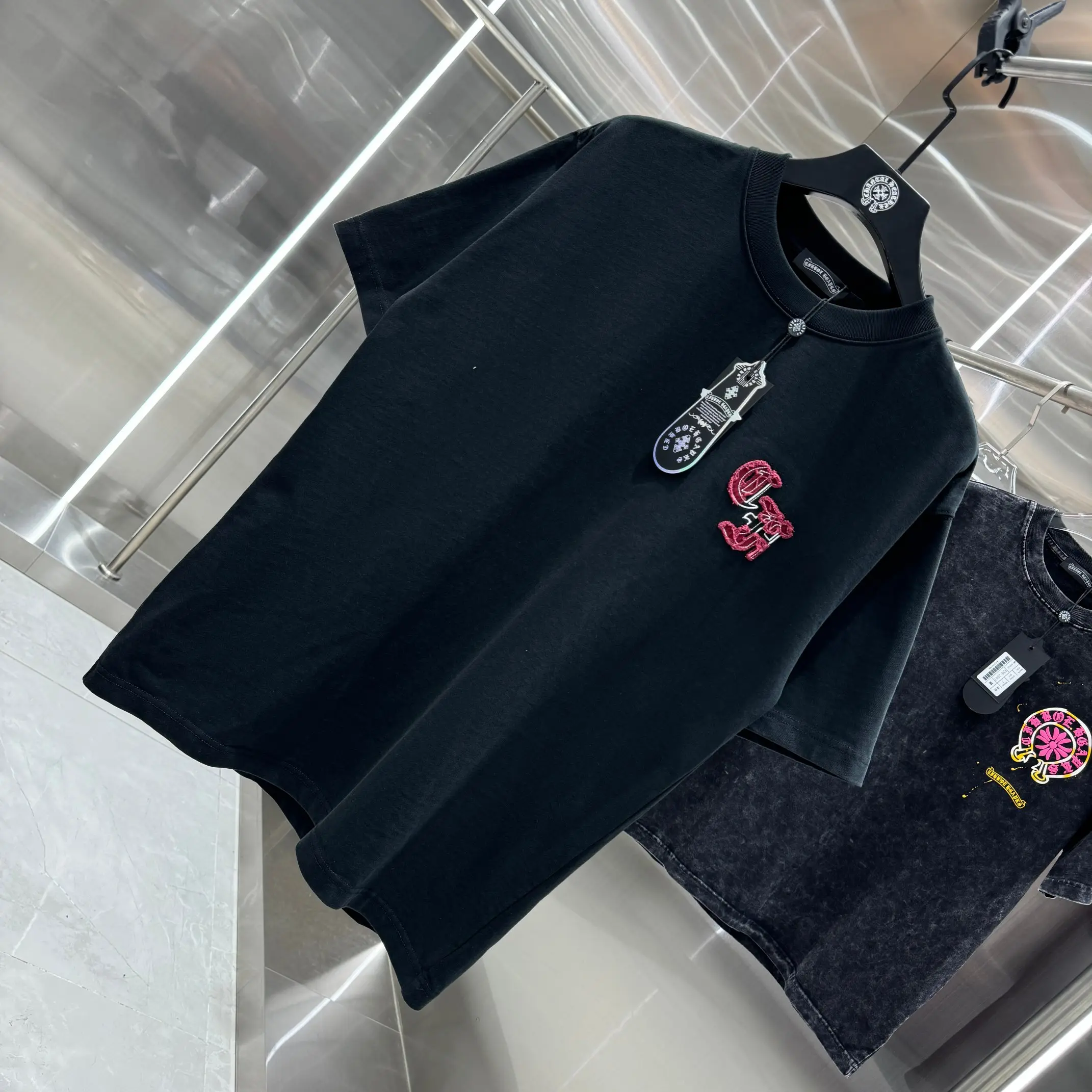 Embroidered Patchwork Cotton T-Shirt D17014233 — view 3
