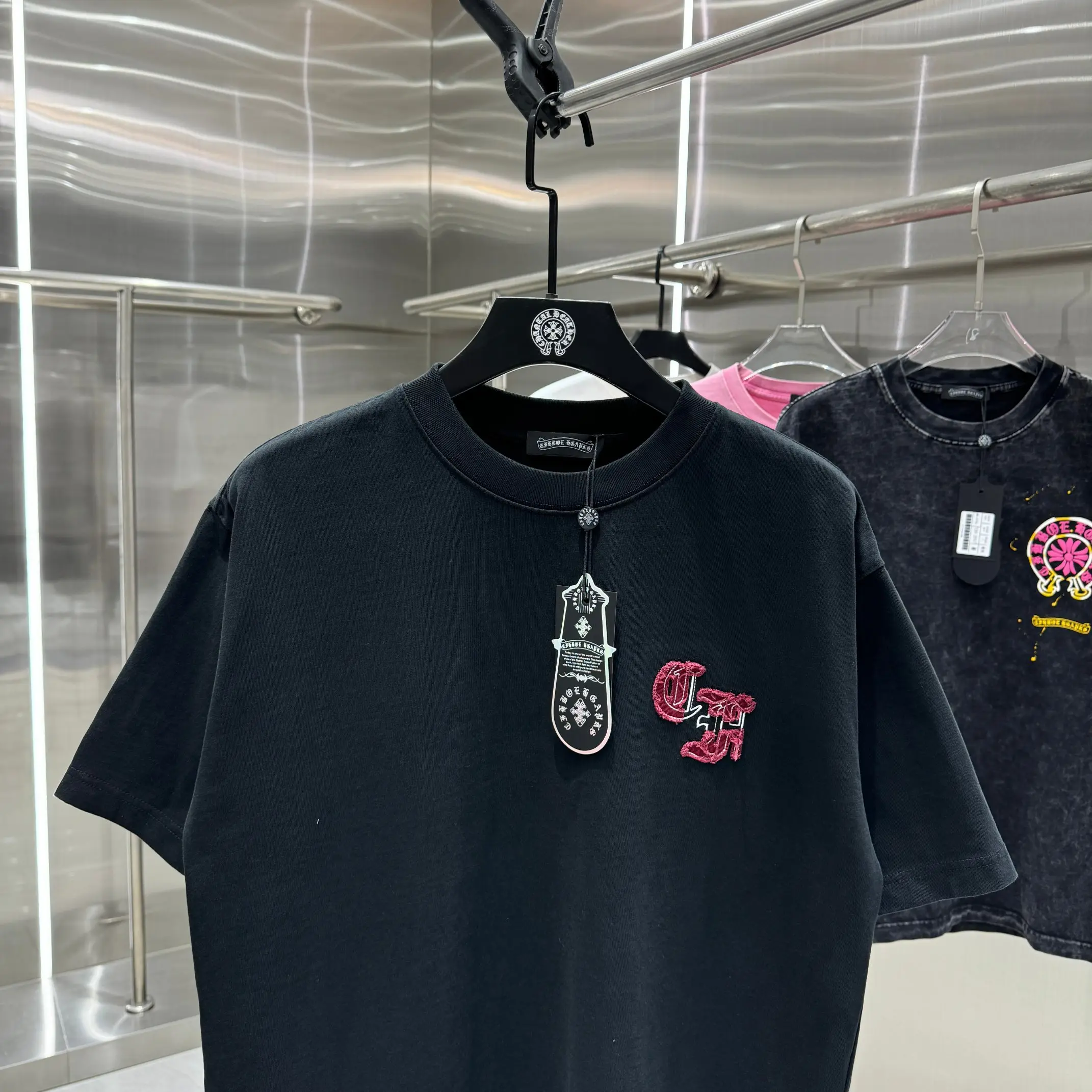 Embroidered Patchwork Cotton T-Shirt D17014233 — view 6