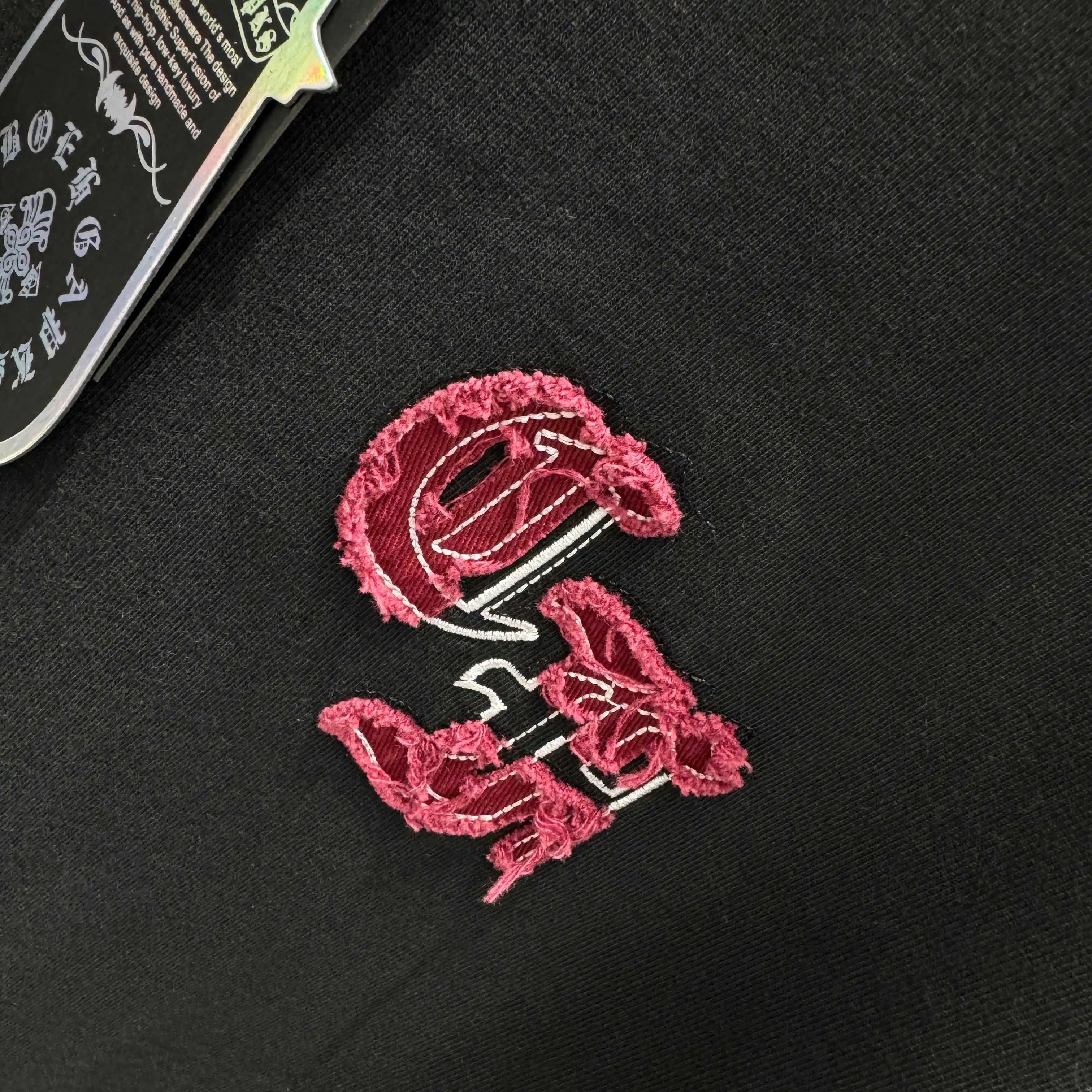 Embroidered Patchwork Cotton T-Shirt D17014233 — view 8