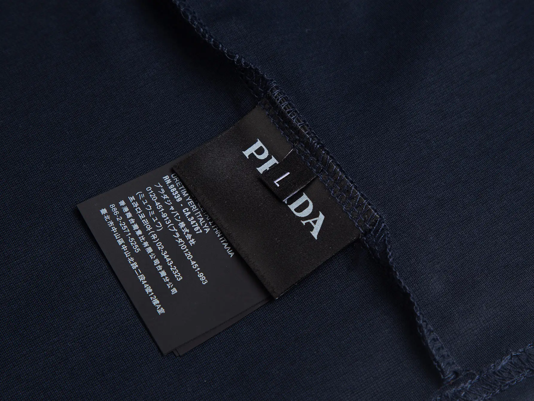 Logo-Plaque Zip-Up Cotton Polo Shirt D17013121 — view 8