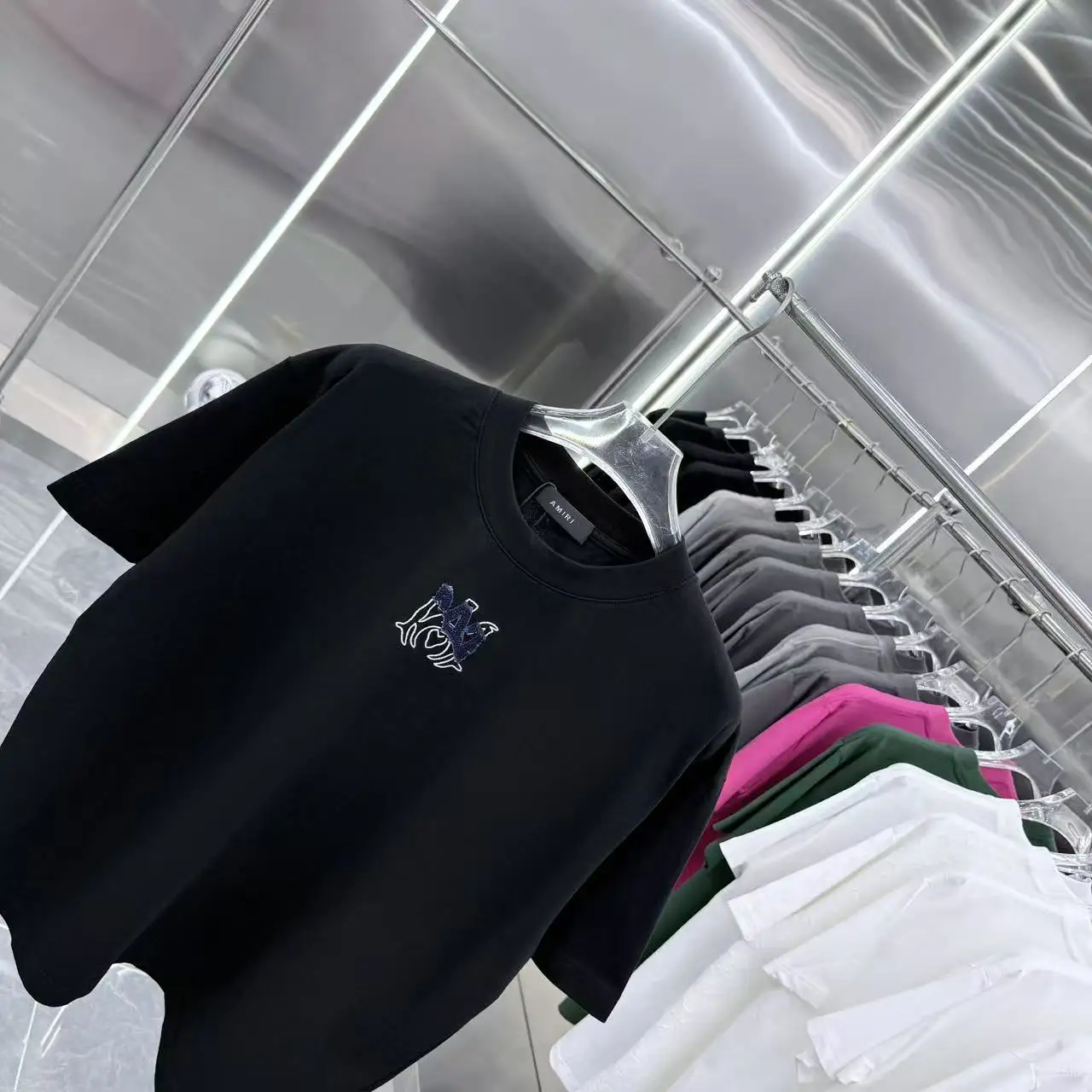 Logo Embroidered Cotton T-Shirt D17014313 — view 3