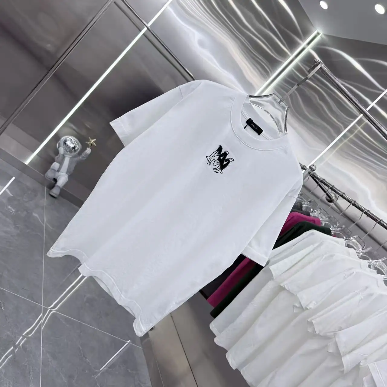 Embroidered Logo Cotton T-Shirt D17014315 — view 2