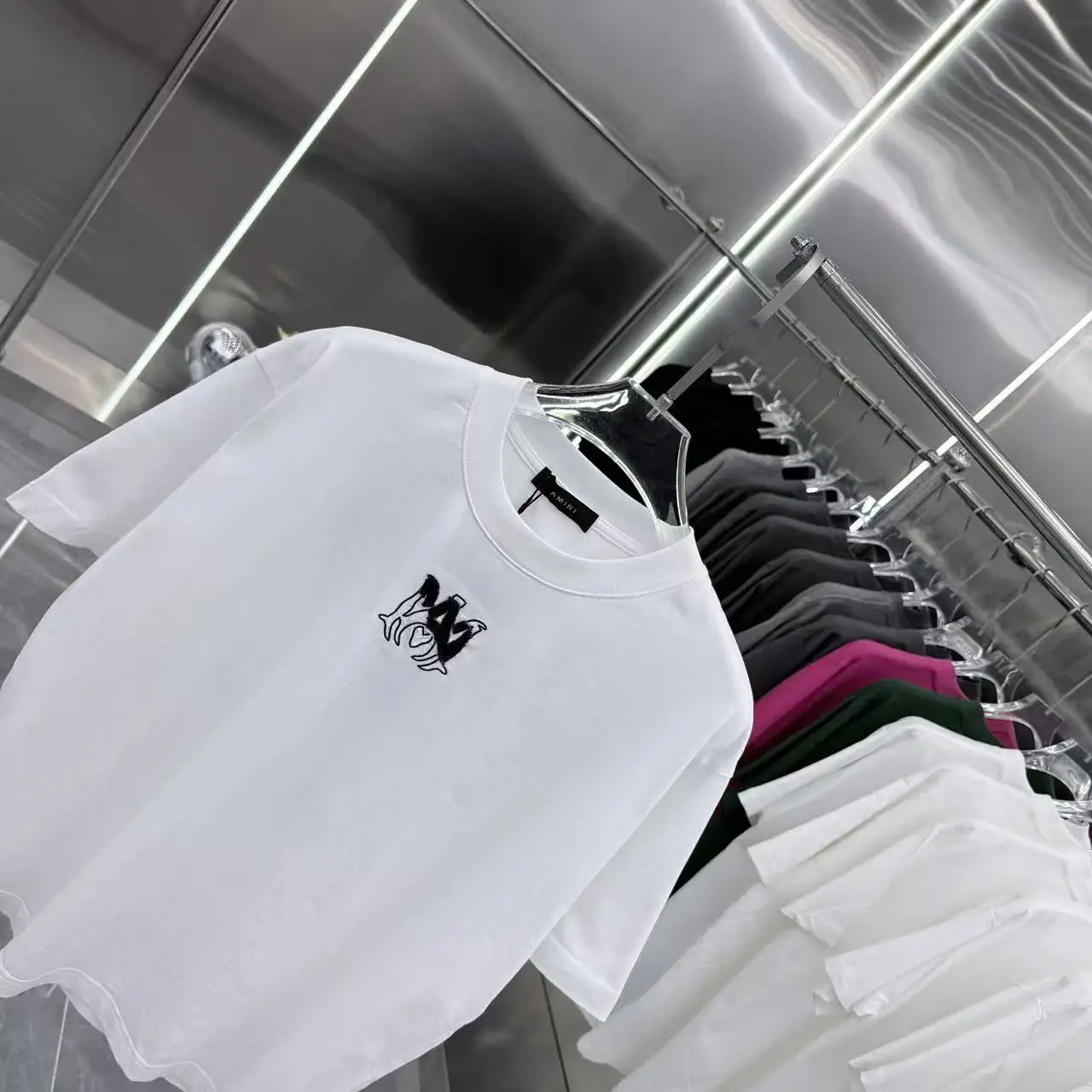 Embroidered Logo Cotton T-Shirt D17014315 — view 3