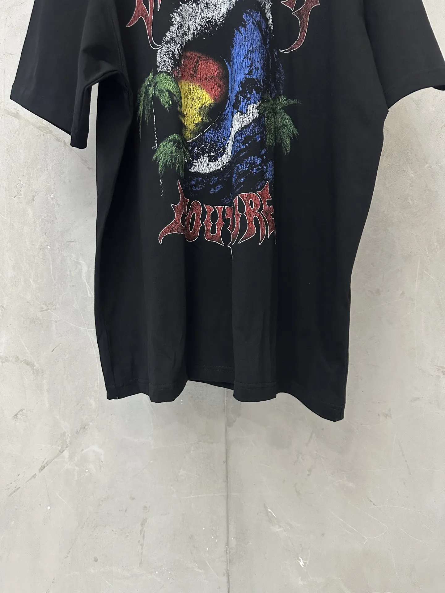 Palm Wave Graphic Oversized T-Shirt D17011964 — view 4