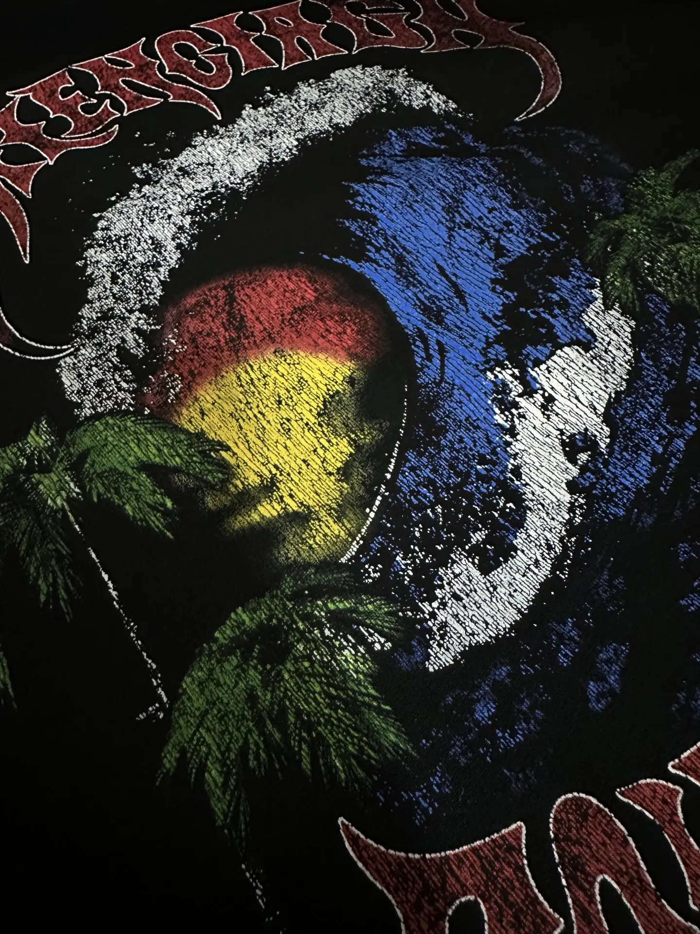 Palm Wave Graphic Oversized T-Shirt D17011964 — view 6