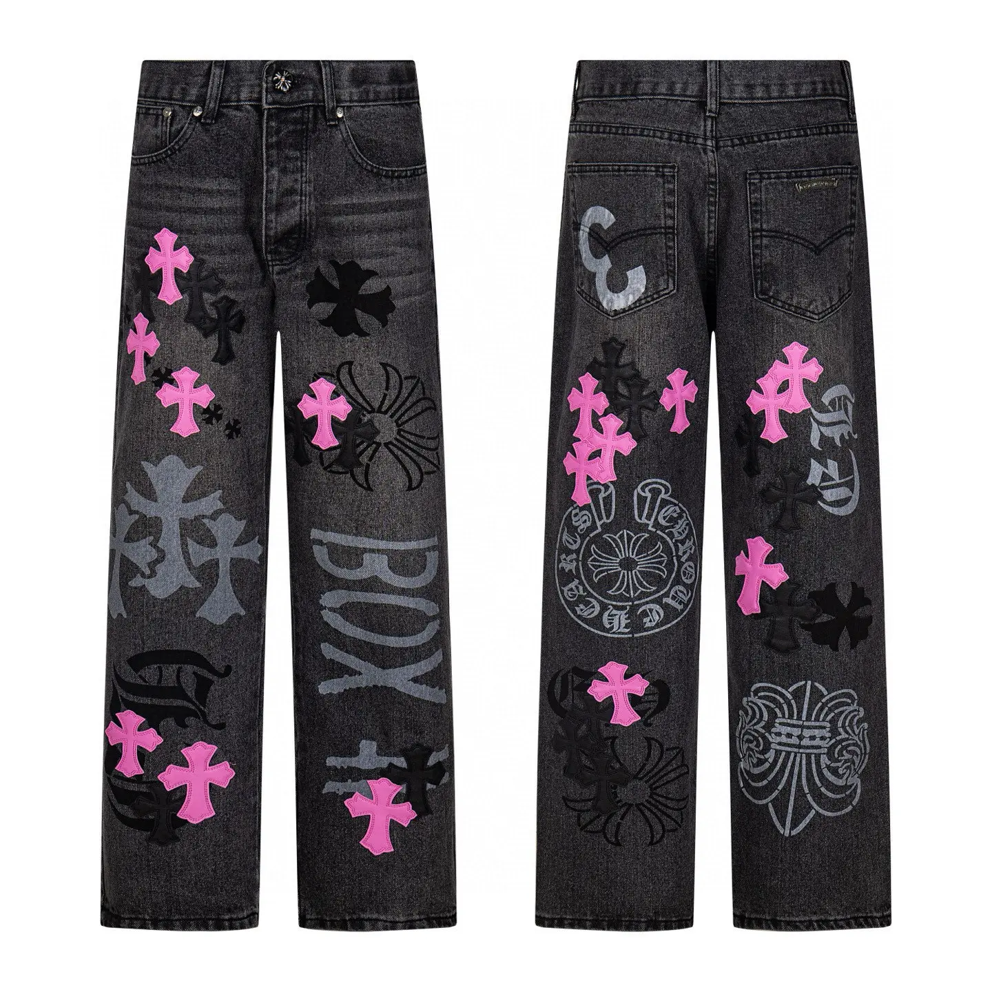 Matty Boy Sex Records Patchwork Straight-Leg Jeans D17019761