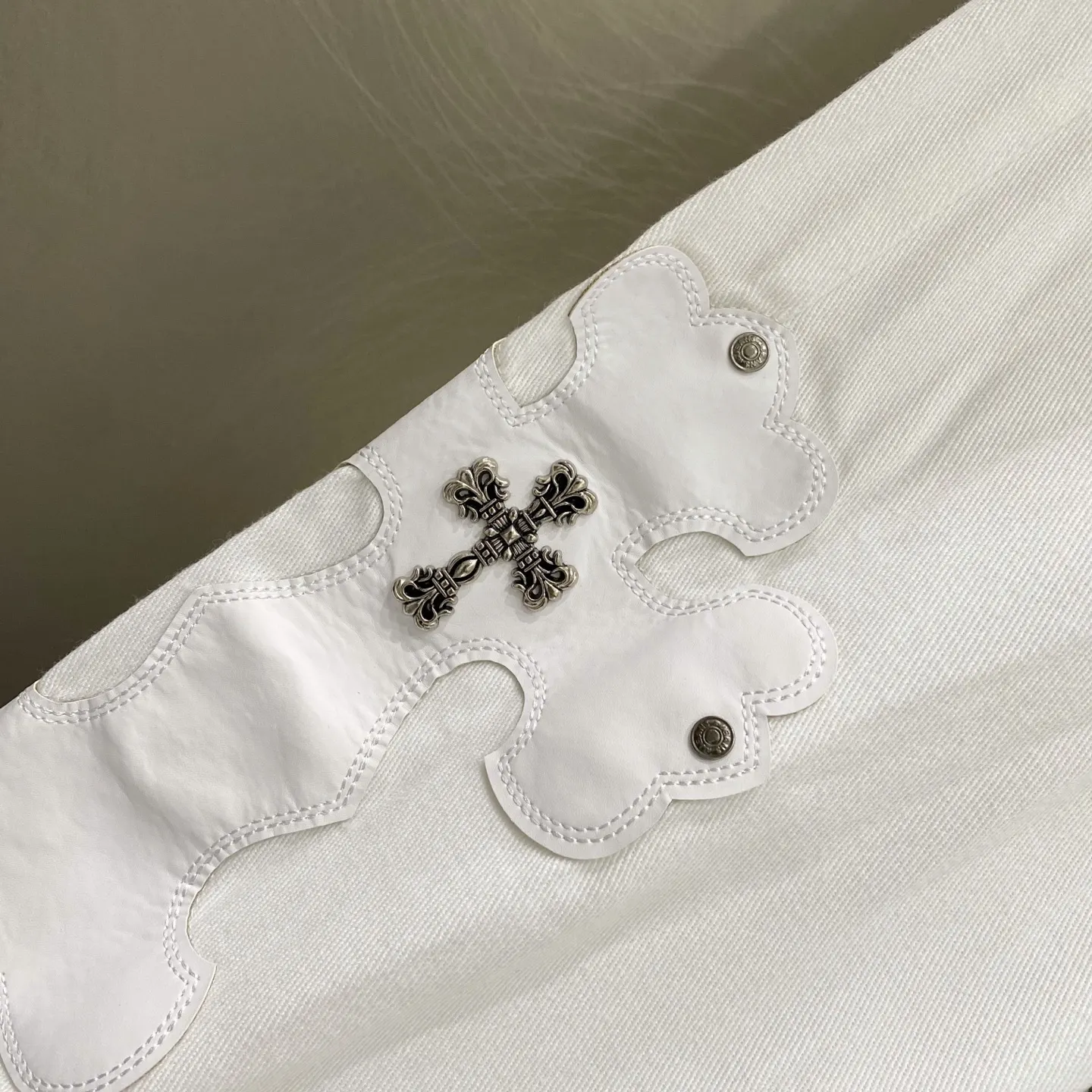 Chrome Hearts Cross Patch Straight-Leg Jeans D17019615 — view 7