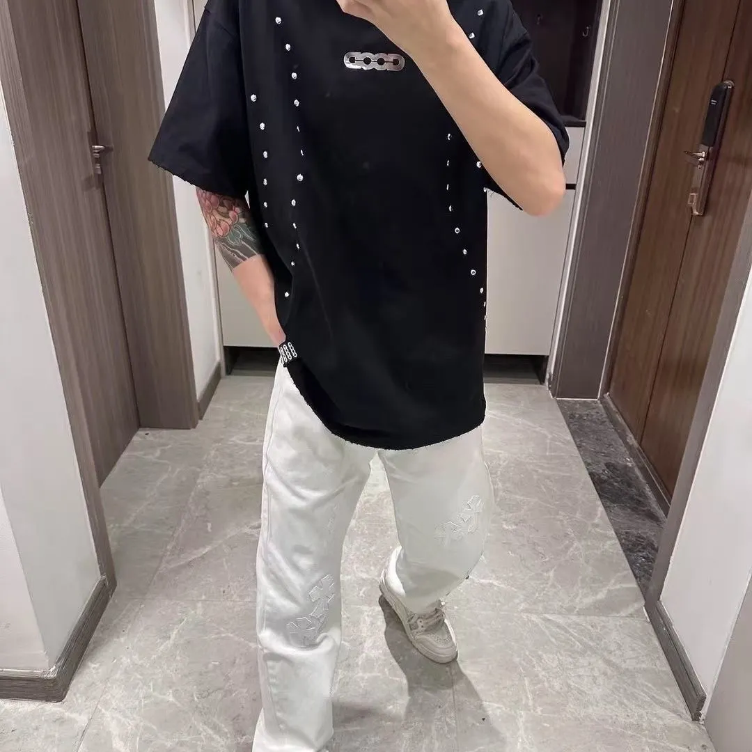 Chrome Hearts Cross Patch Straight-Leg Jeans D17019615 — view 18