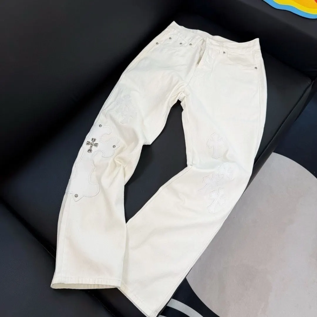 Chrome Hearts Cross Patch Straight-Leg Jeans D17019615 — view 20