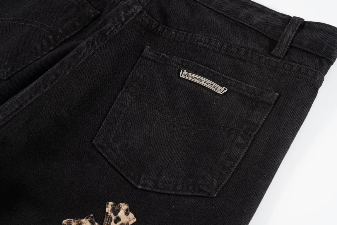 Chrome Hearts Cross Patch Leopard Print Jeans D17019758 — view 8