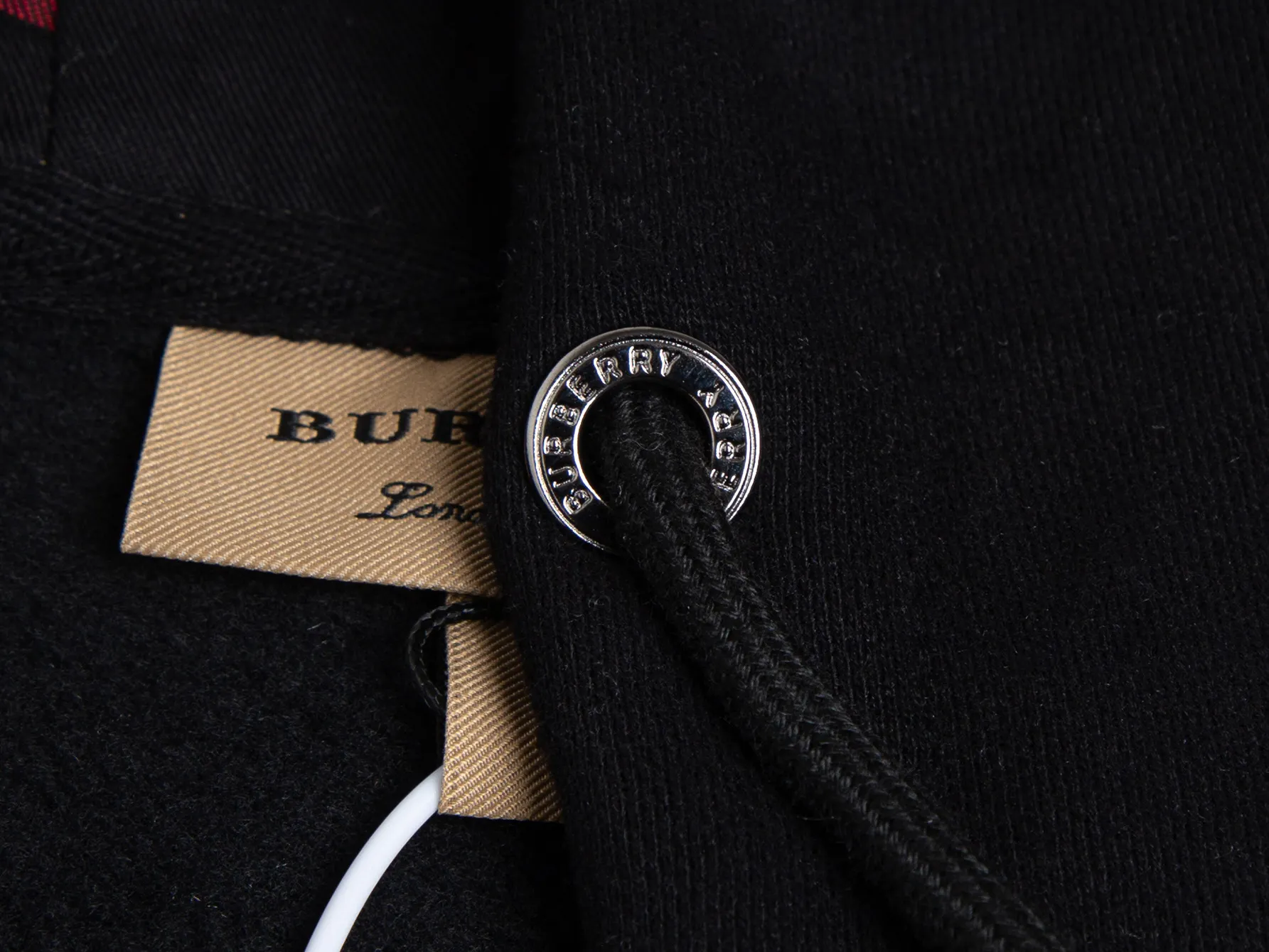 Check-Lined Embroidered Zip-Up Hoodie D17016447 — view 5