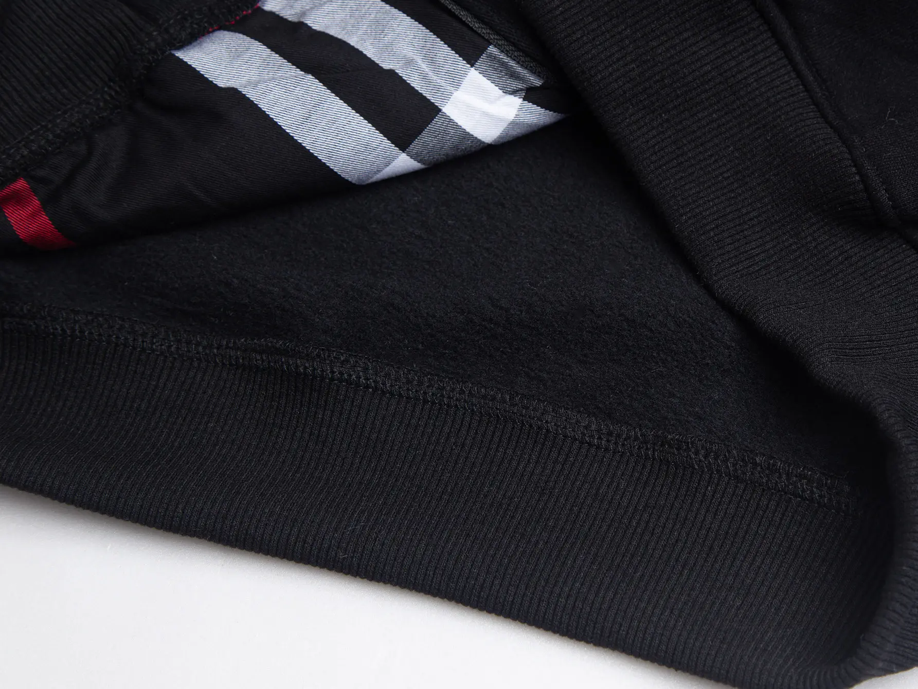 Check-Lined Embroidered Zip-Up Hoodie D17016447 — view 7