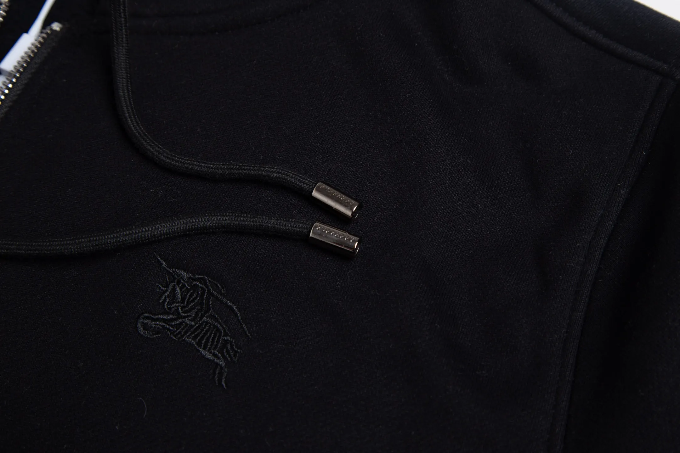 Check-Lined Embroidered Zip-Up Hoodie D17016447 — view 12