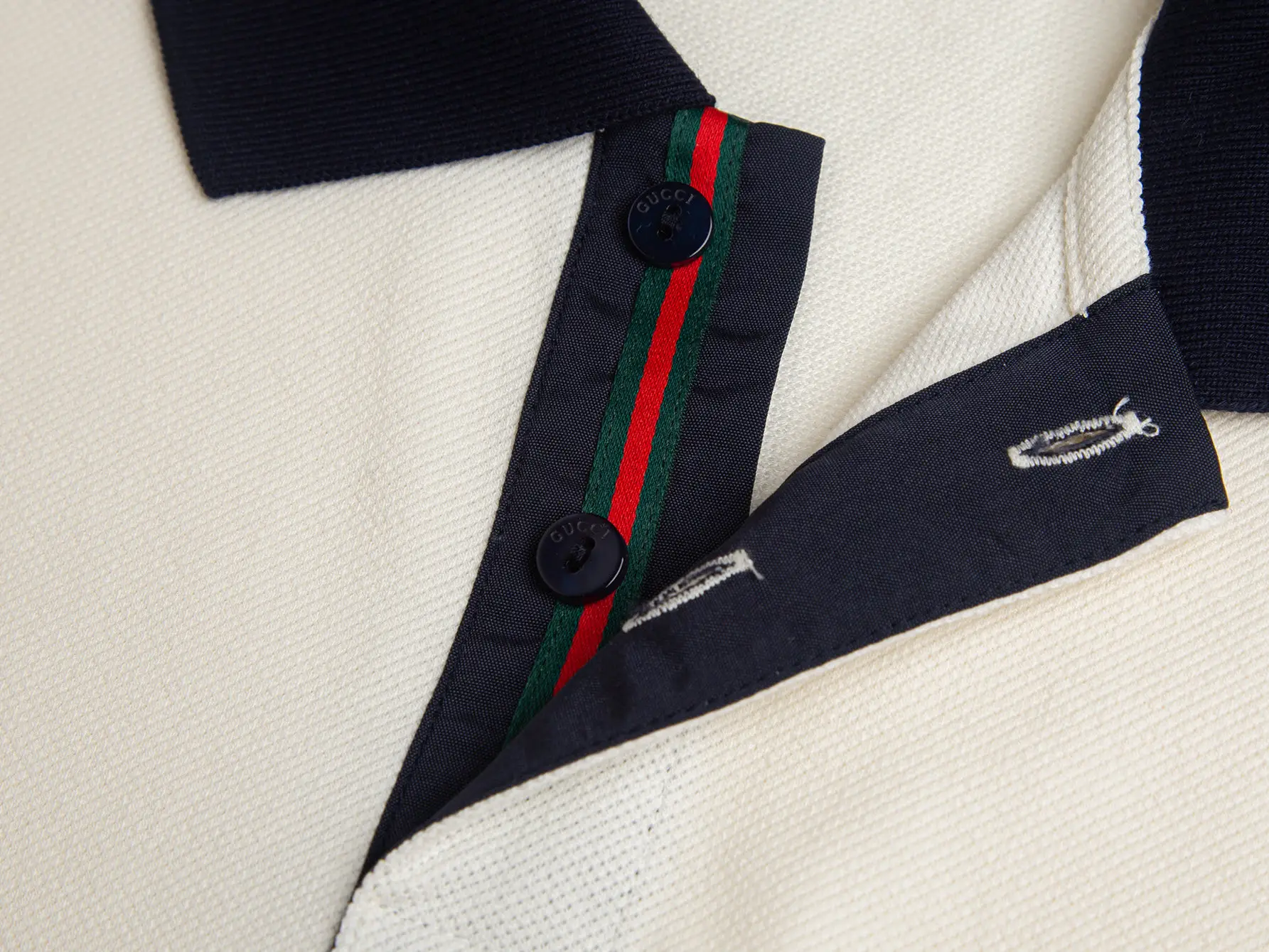 Contrast-Collar Cotton-Blend Polo Shirt D17013108 — view 3