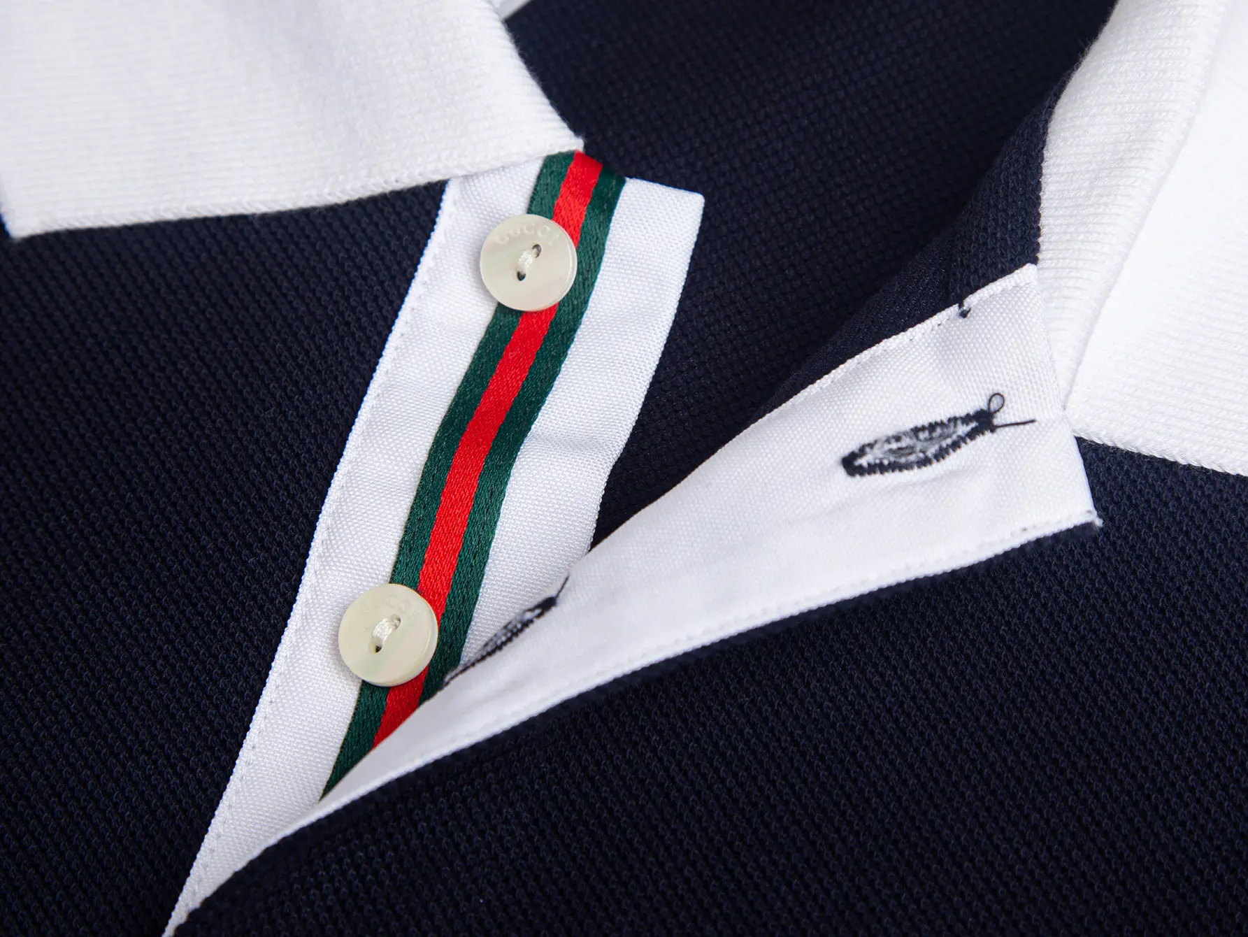 Contrast-Collar Cotton-Pique Polo Shirt D17013109 — view 3