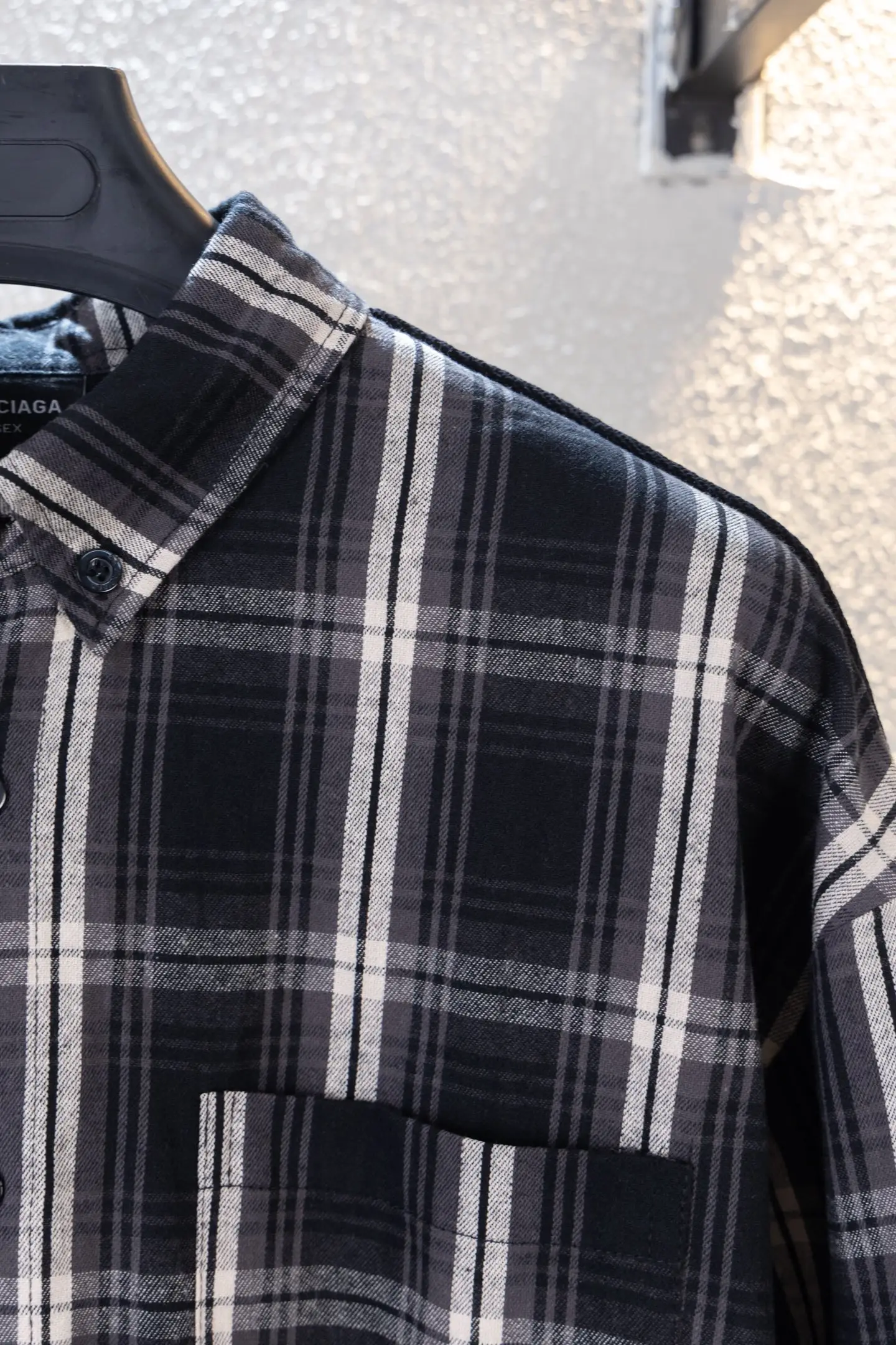 Oversized Checked Cotton Flannel Shirt D17512646 — view 8