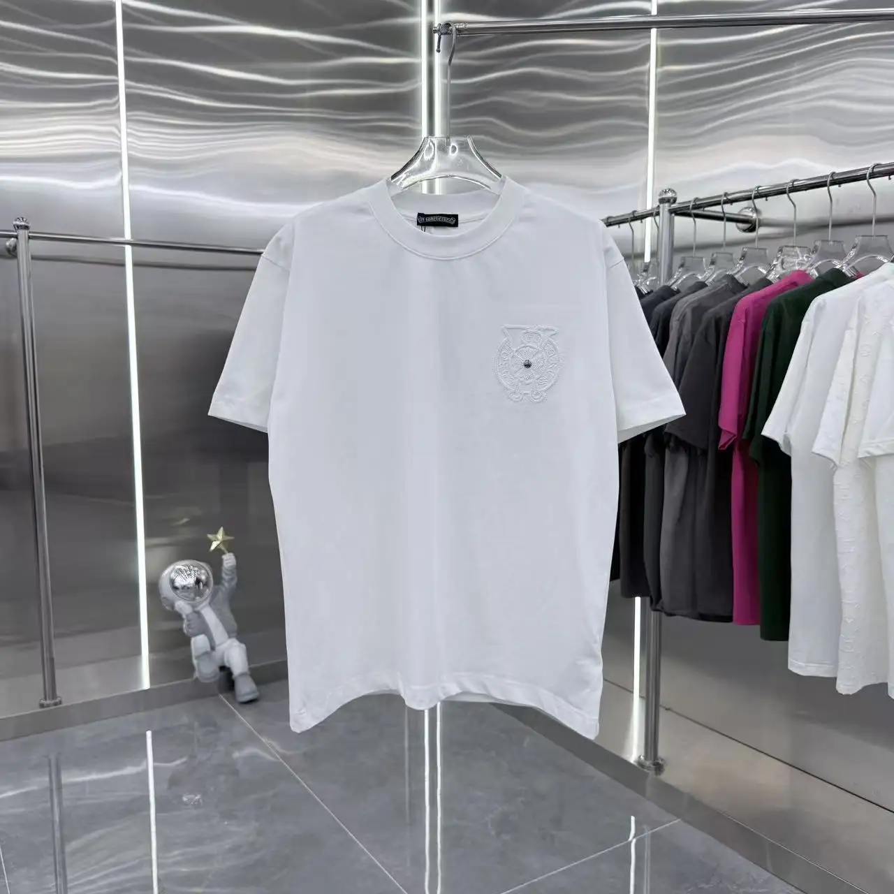 Embroidered Horseshoe Logo Cotton T-Shirt D17514307