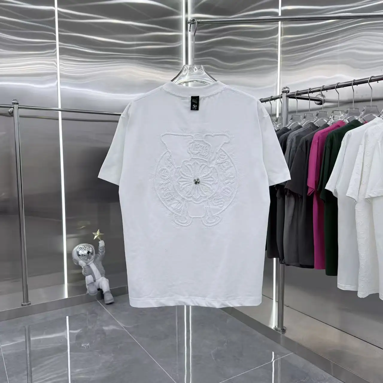 Embroidered Horseshoe Logo Cotton T-Shirt D17514307 — view 7