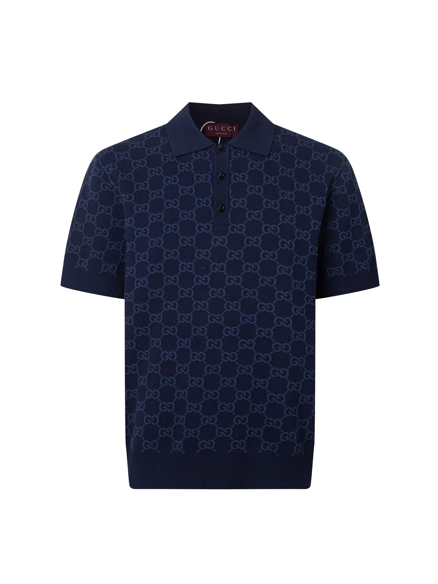 GG Monogram Jacquard Wool-Blend Polo Shirt D17516171