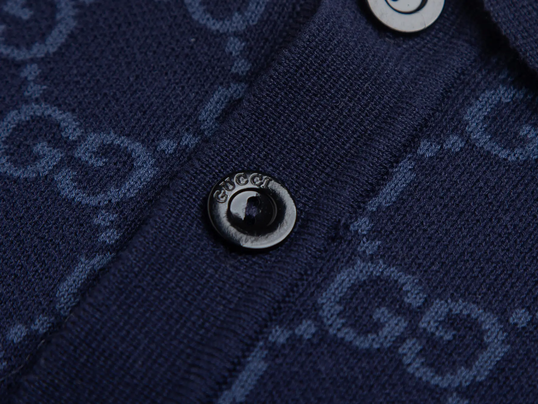 GG Monogram Jacquard Wool-Blend Polo Shirt D17516171 — view 4