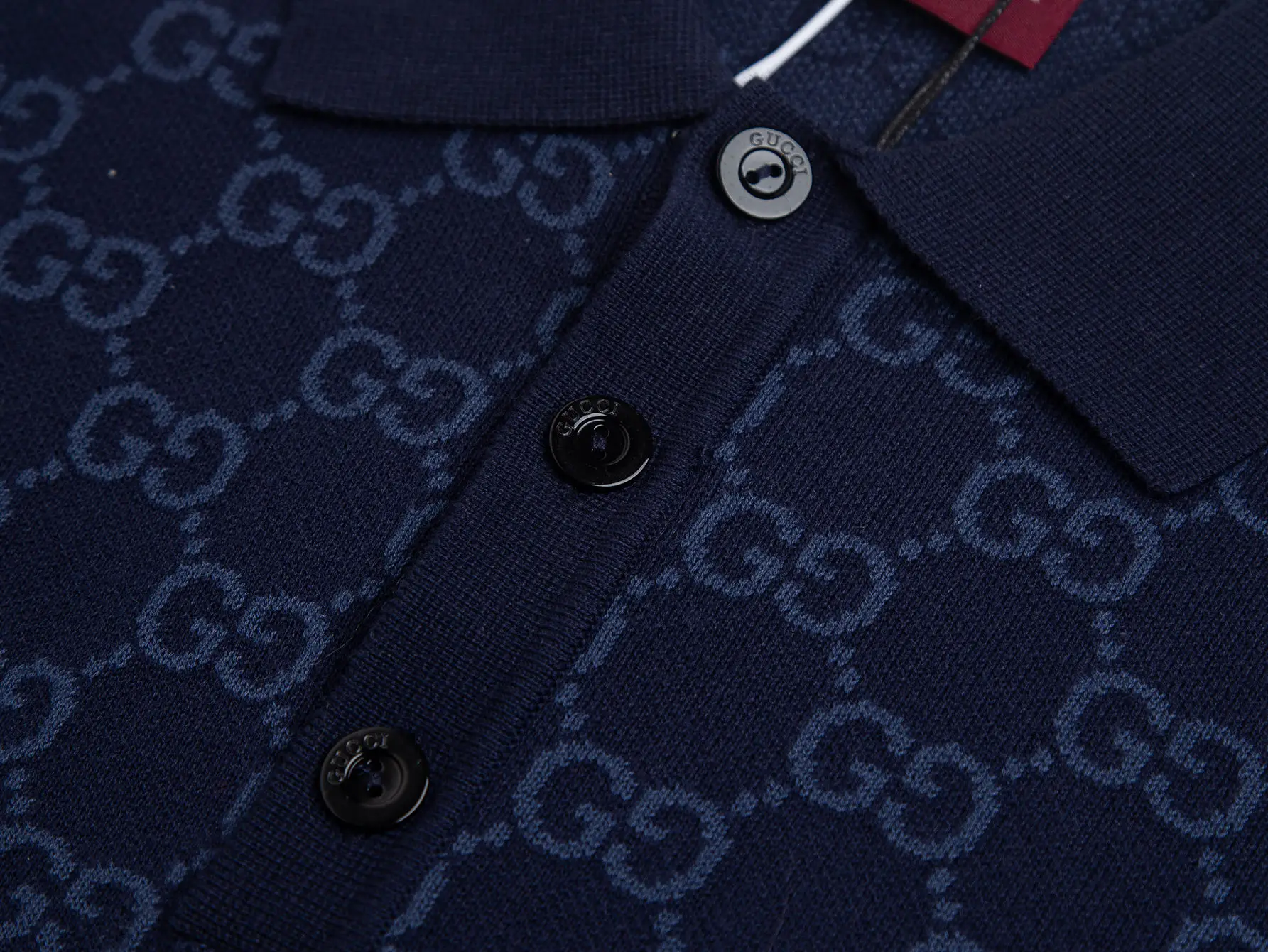 GG Monogram Jacquard Wool-Blend Polo Shirt D17516171 — view 5