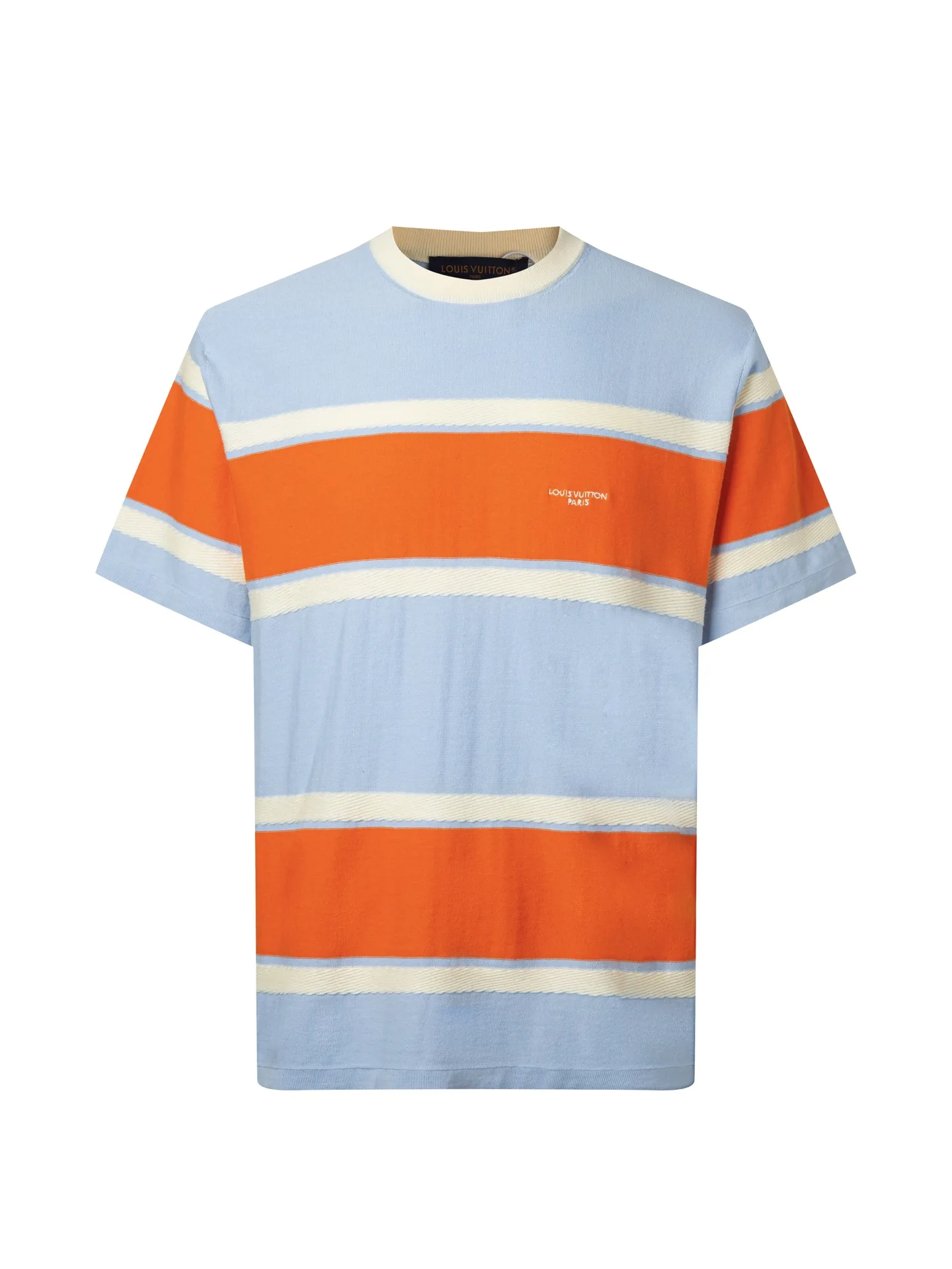 Striped Wool-Blend Knit T-Shirt D17516199