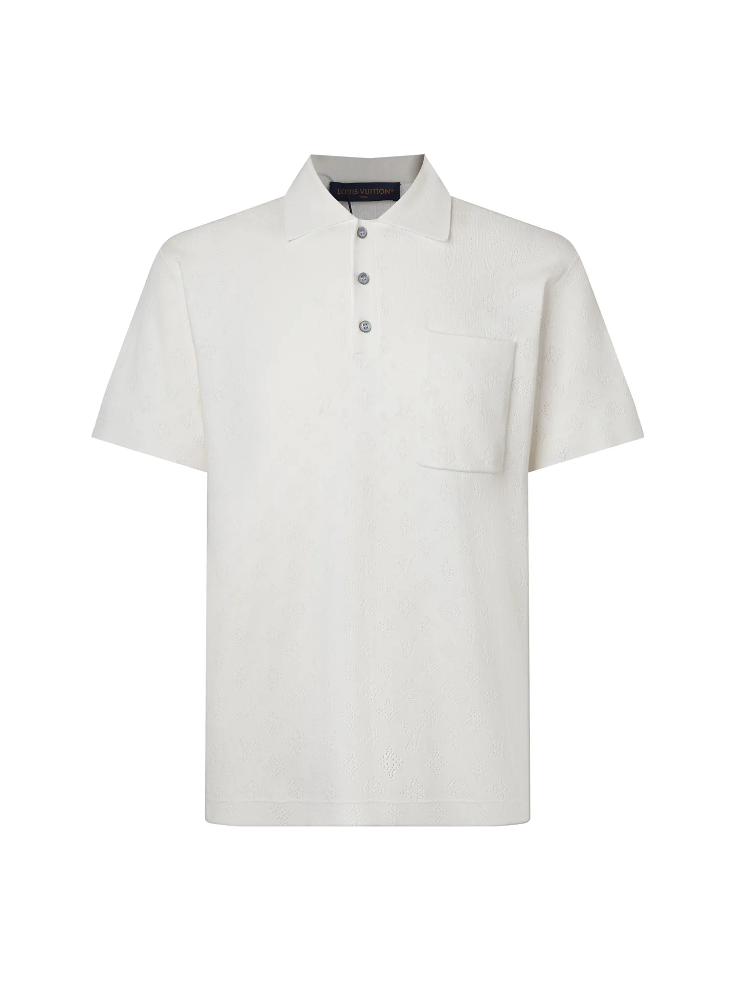 Monogram Openwork Jacquard Wool-Blend Polo Shirt D17516167