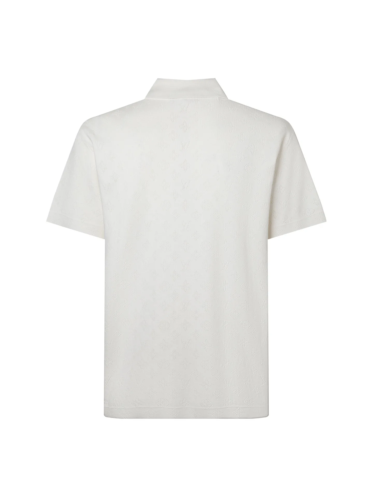 Monogram Openwork Jacquard Wool-Blend Polo Shirt D17516167 — view 2