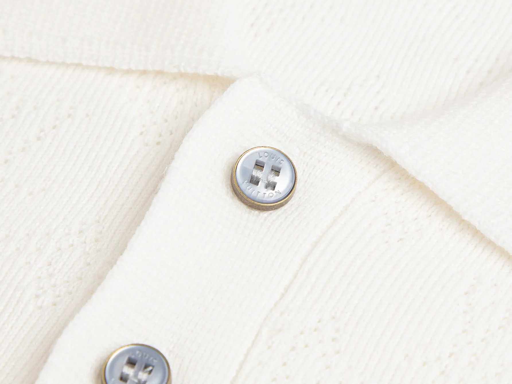 Monogram Openwork Jacquard Wool-Blend Polo Shirt D17516167 — view 3