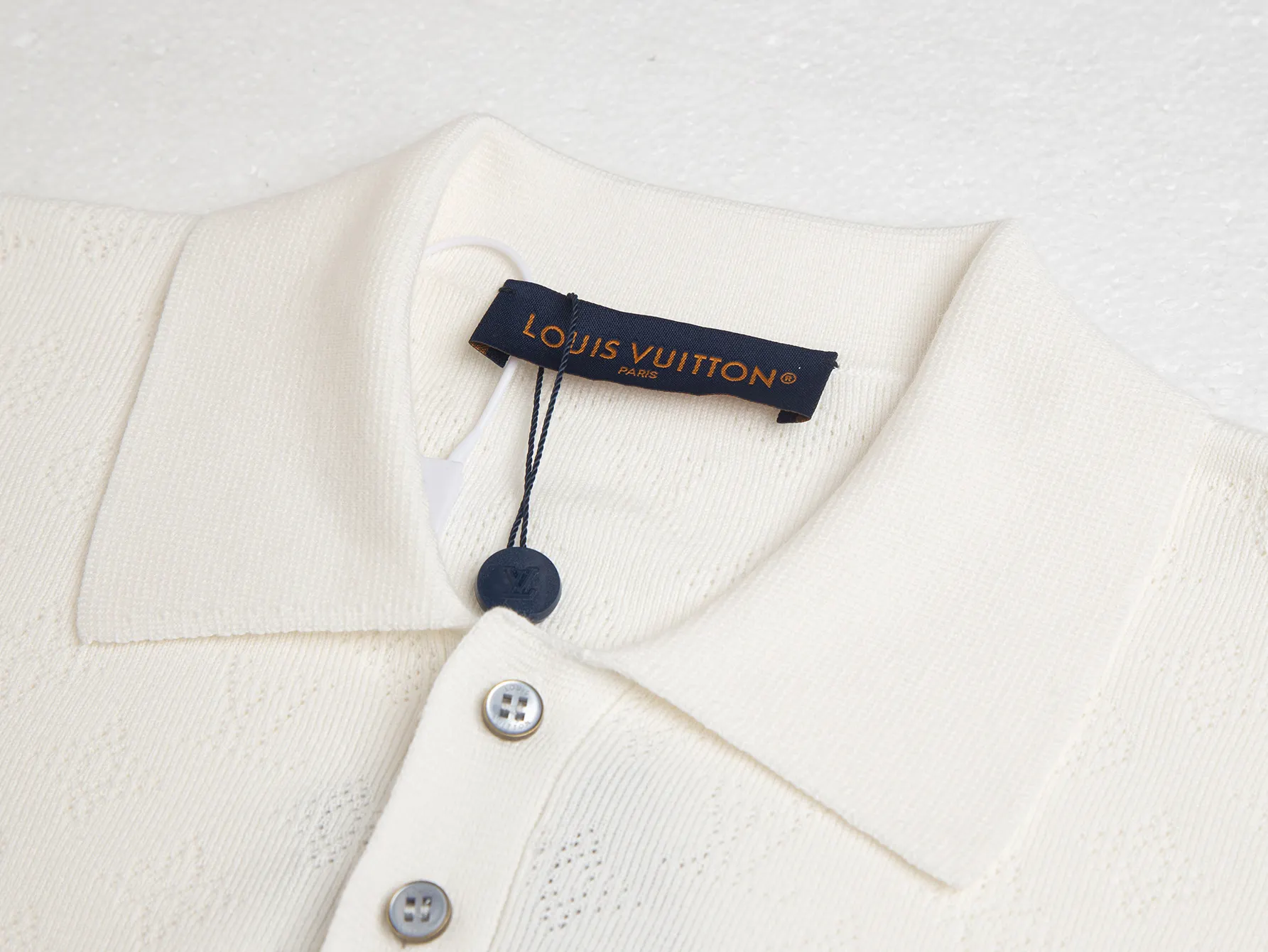 Monogram Openwork Jacquard Wool-Blend Polo Shirt D17516167 — view 4