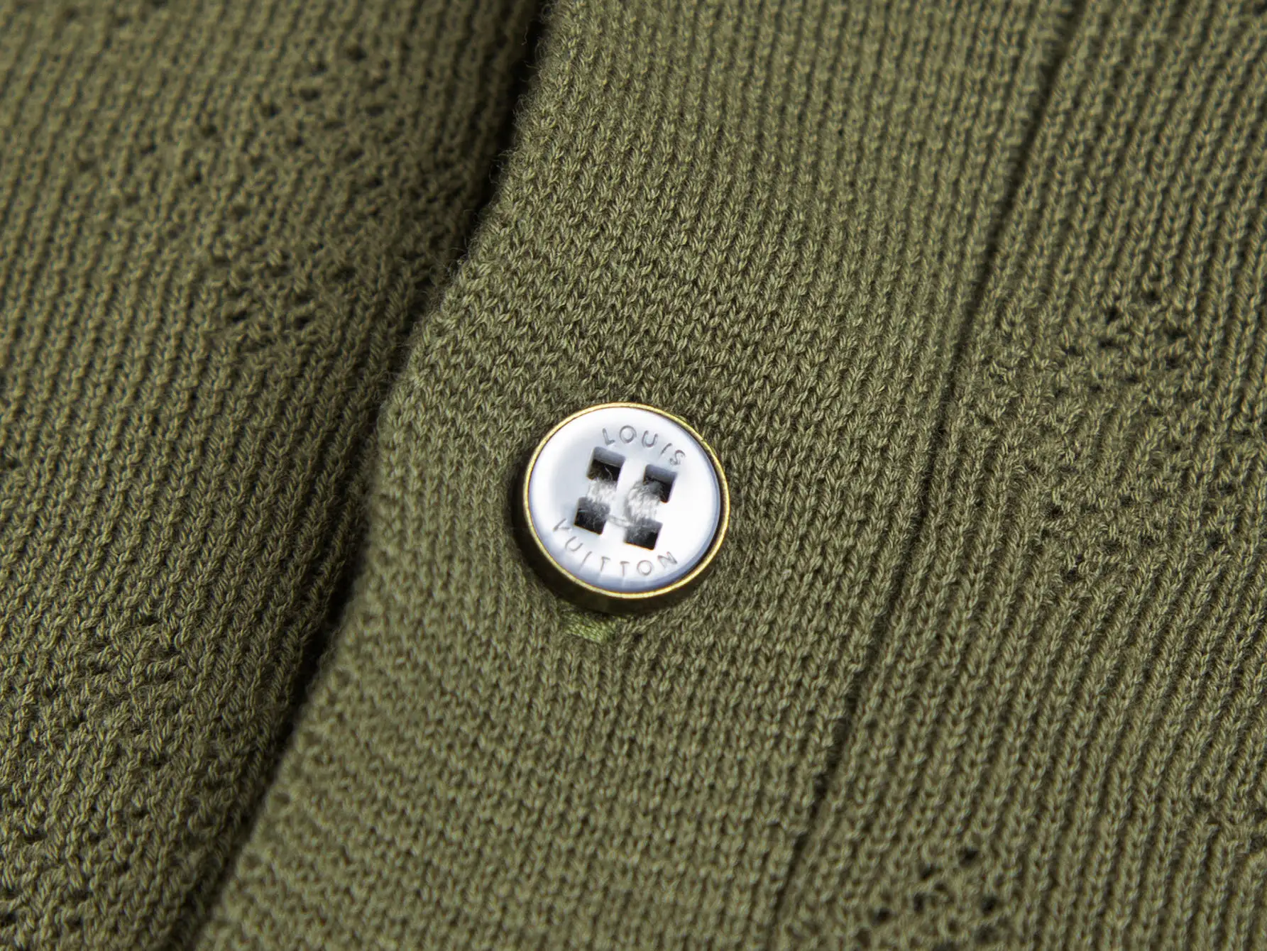 Monogram Perforated Wool-Blend Polo Shirt D17516168 — view 5