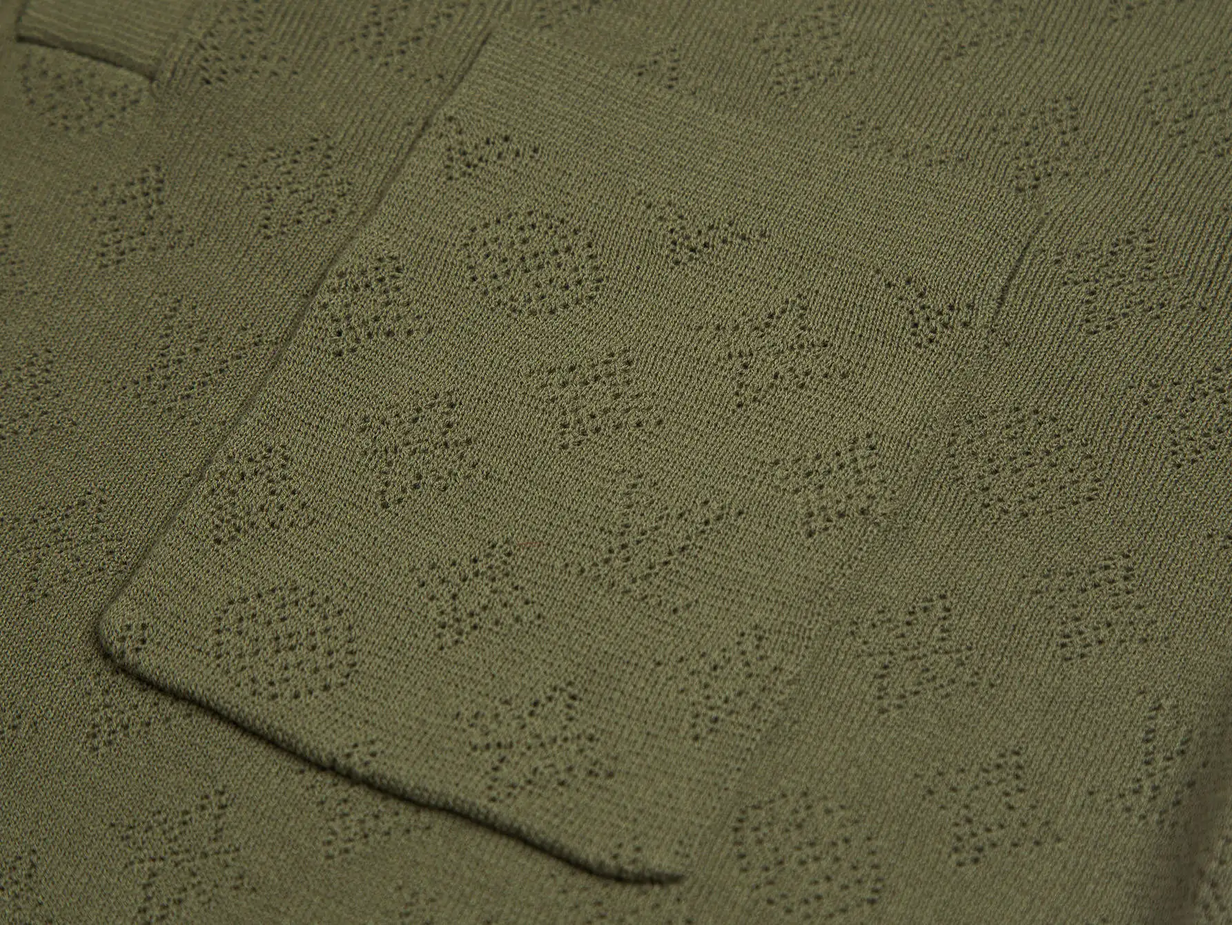 Monogram Perforated Wool-Blend Polo Shirt D17516168 — view 6