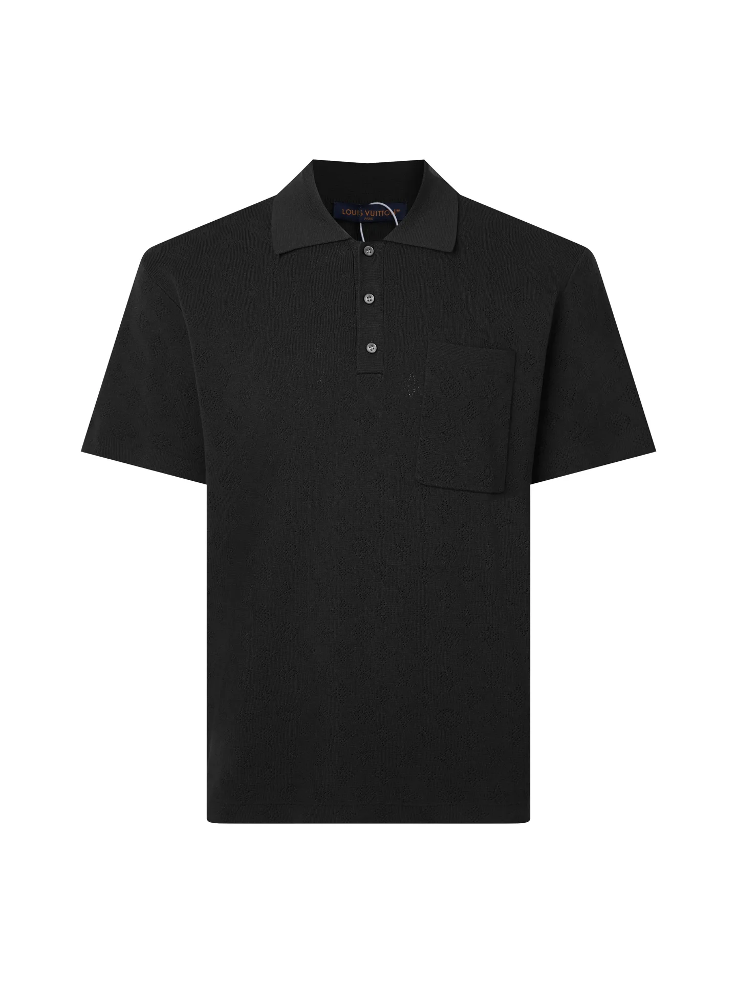 Monogram Open-Knit Wool-Blend Polo Shirt D17516170