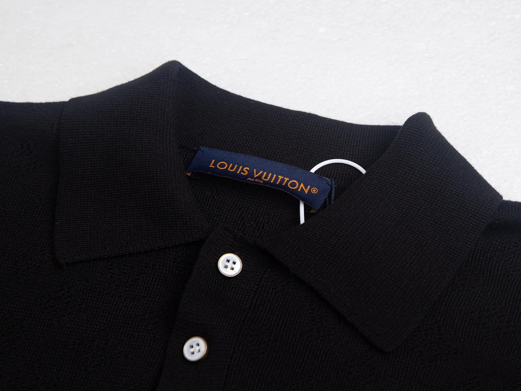 Monogram Open-Knit Wool-Blend Polo Shirt D17516170 — view 4