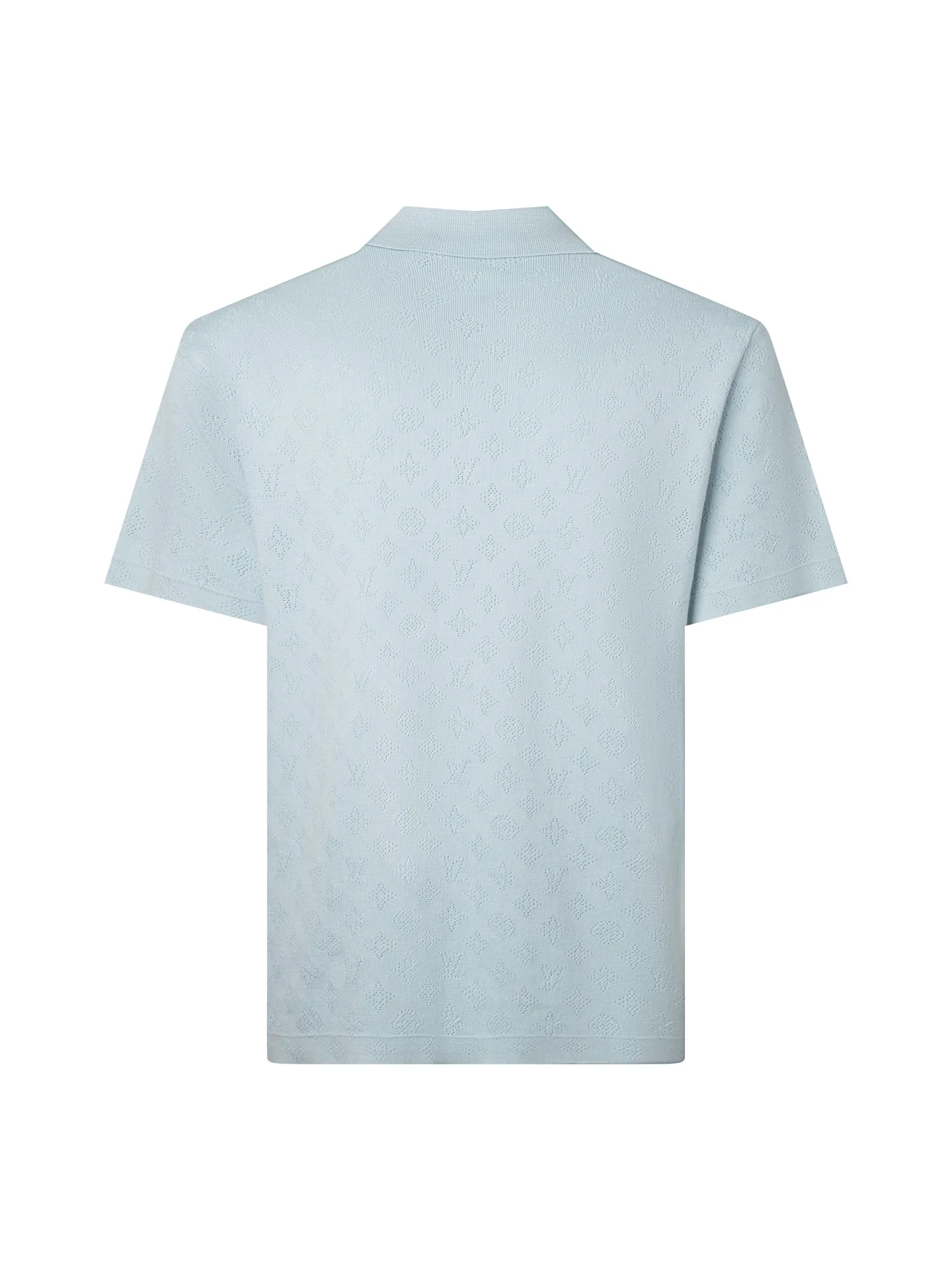 Monogram Perforated Wool-Blend Polo Shirt D17516169 — view 2