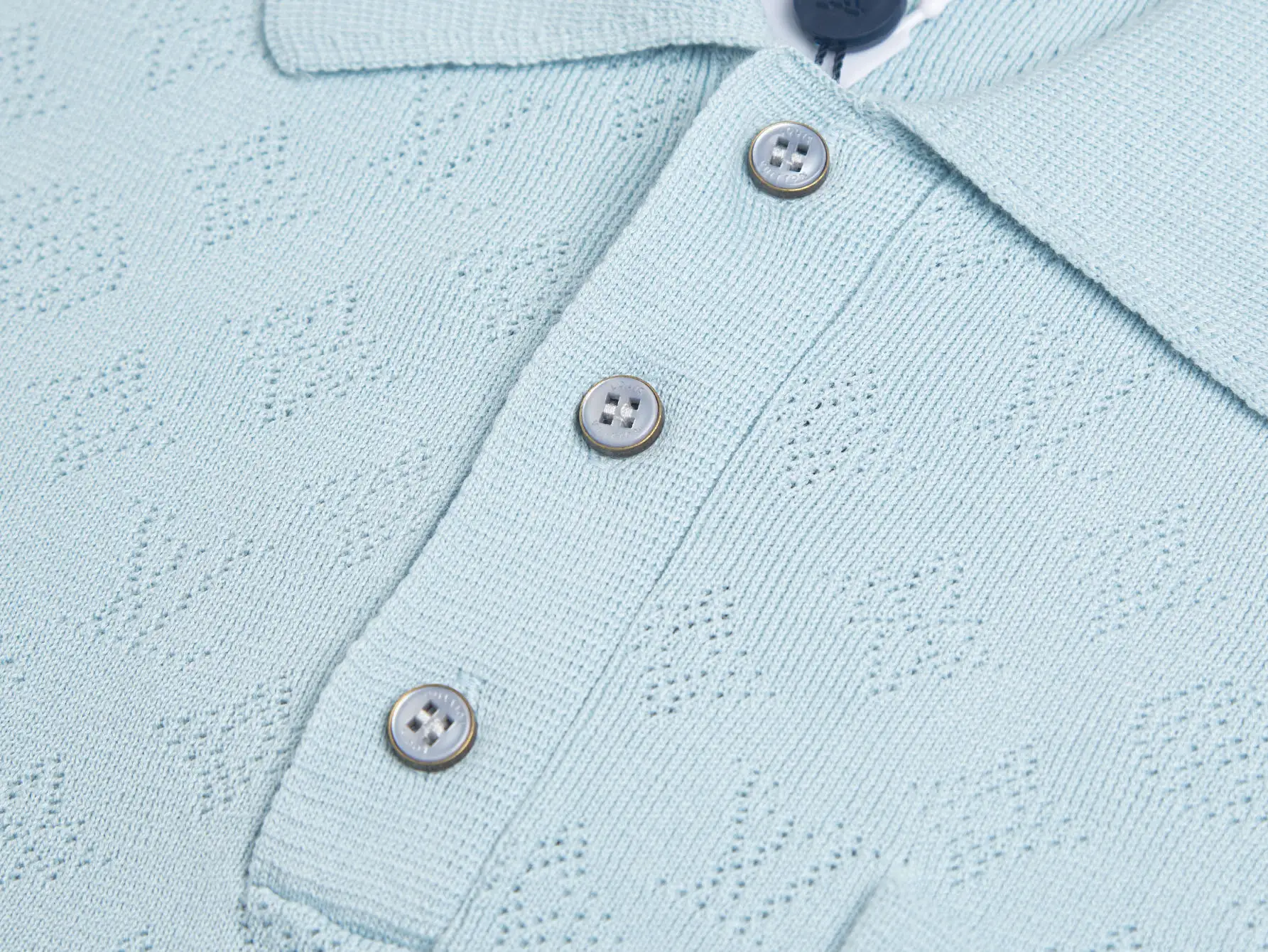 Monogram Perforated Wool-Blend Polo Shirt D17516169 — view 3