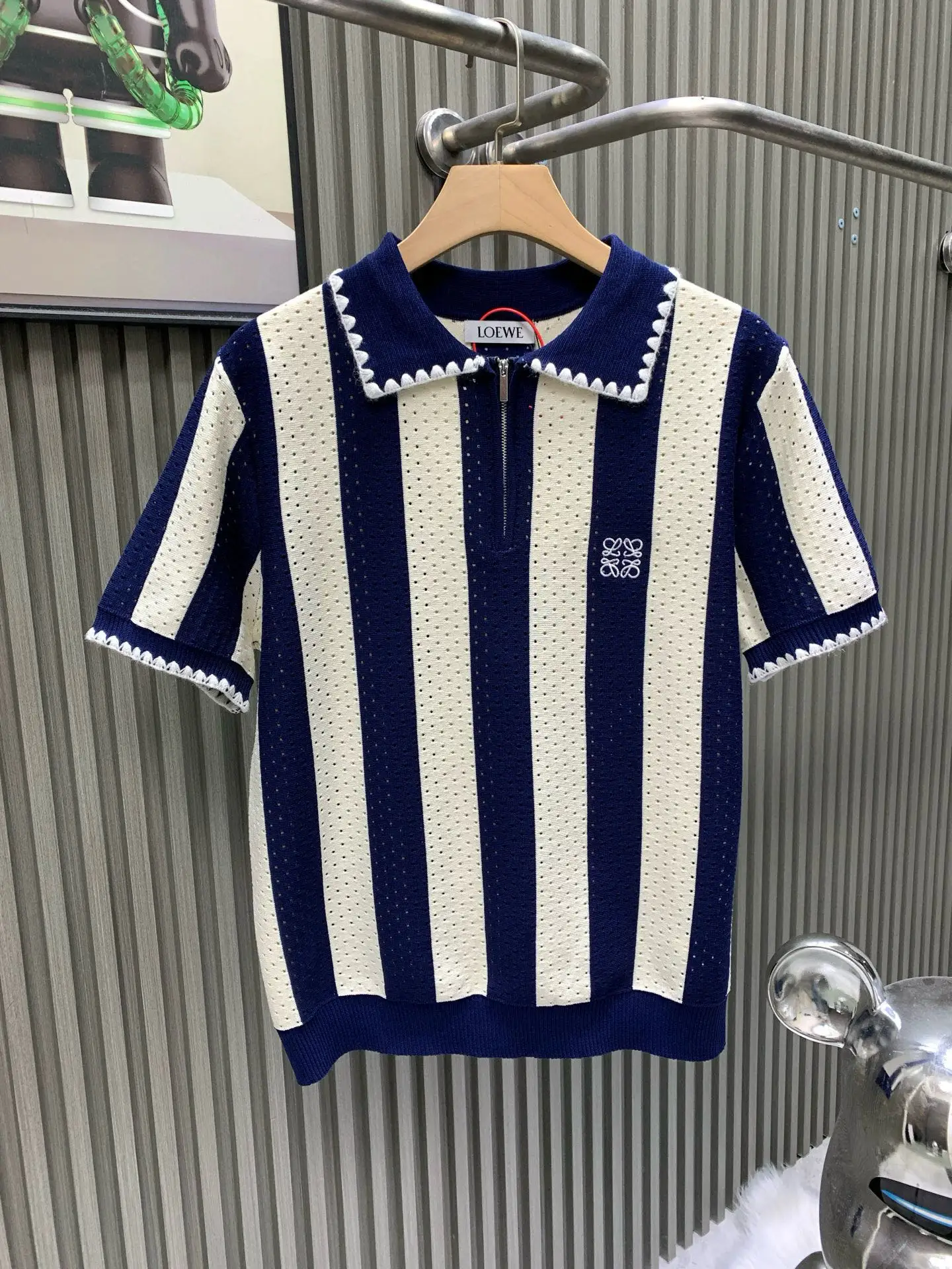 Striped Silk and Cashmere-Blend Knit Polo Shirt D17514525