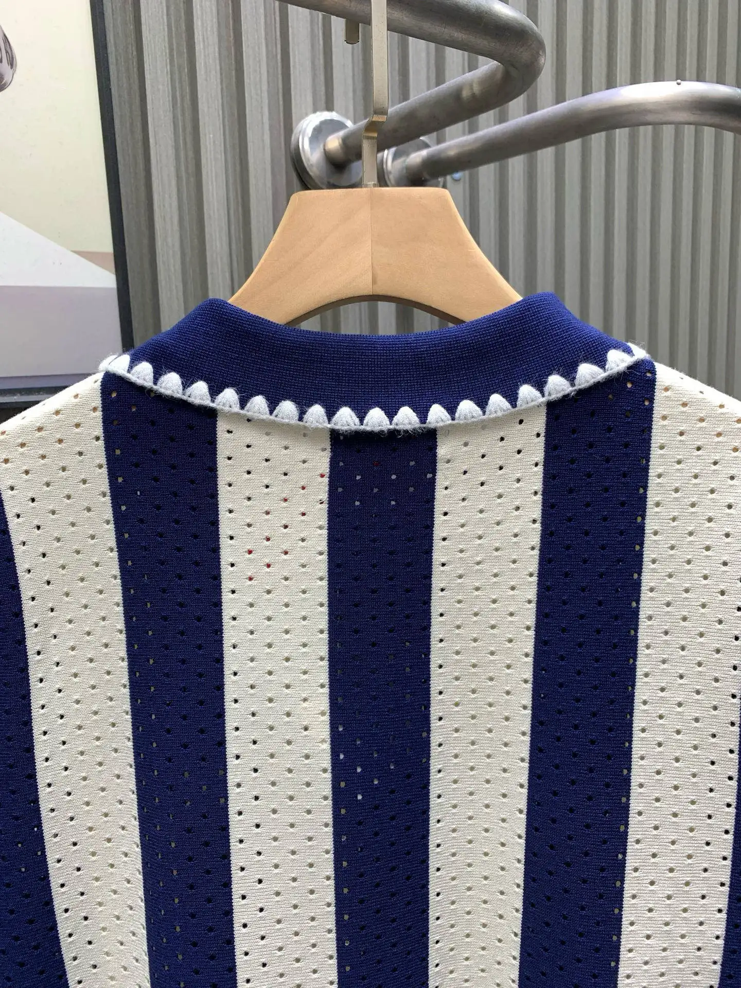 Striped Silk and Cashmere-Blend Knit Polo Shirt D17514525 — view 4