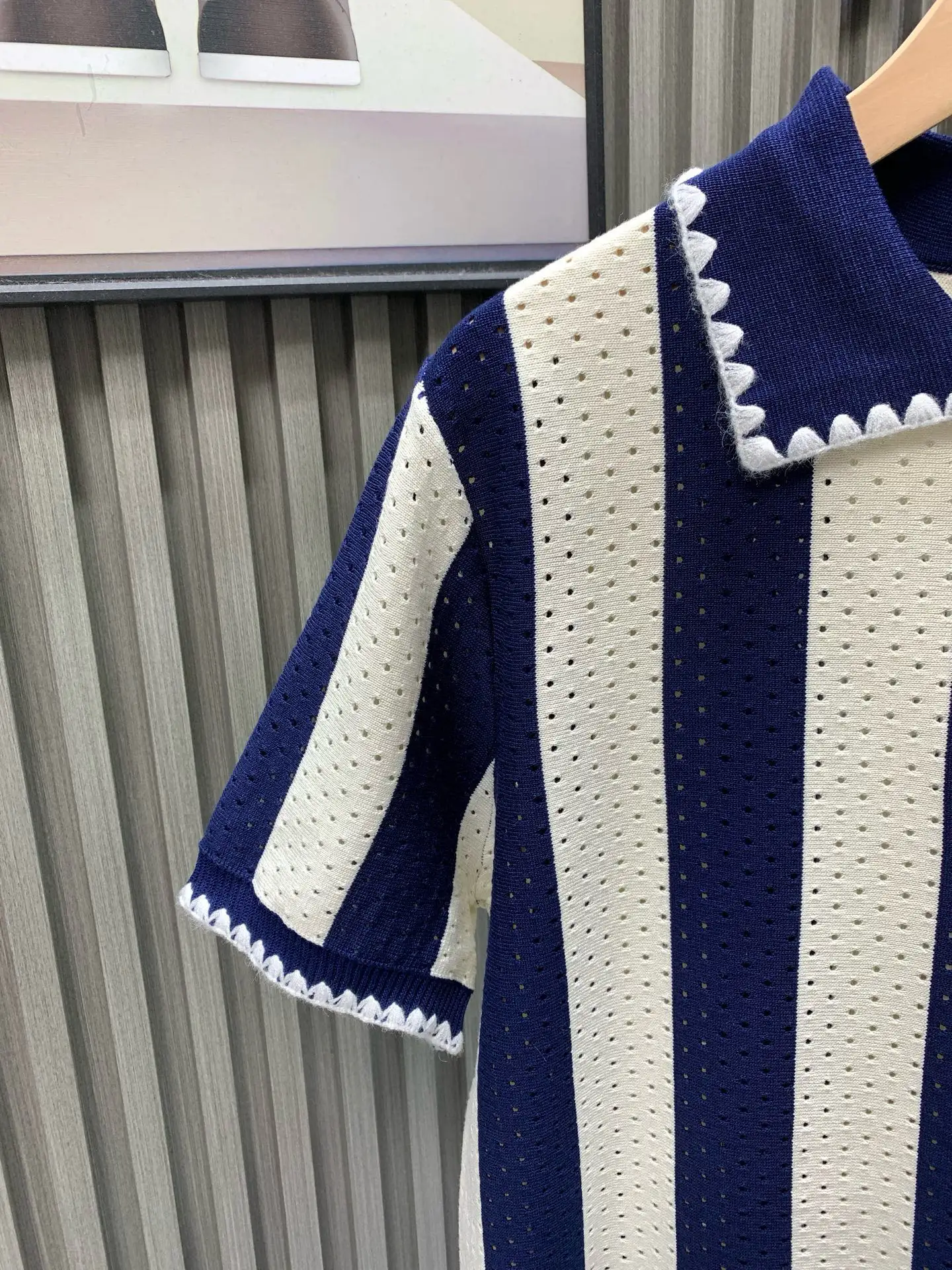 Striped Silk and Cashmere-Blend Knit Polo Shirt D17514525 — view 6
