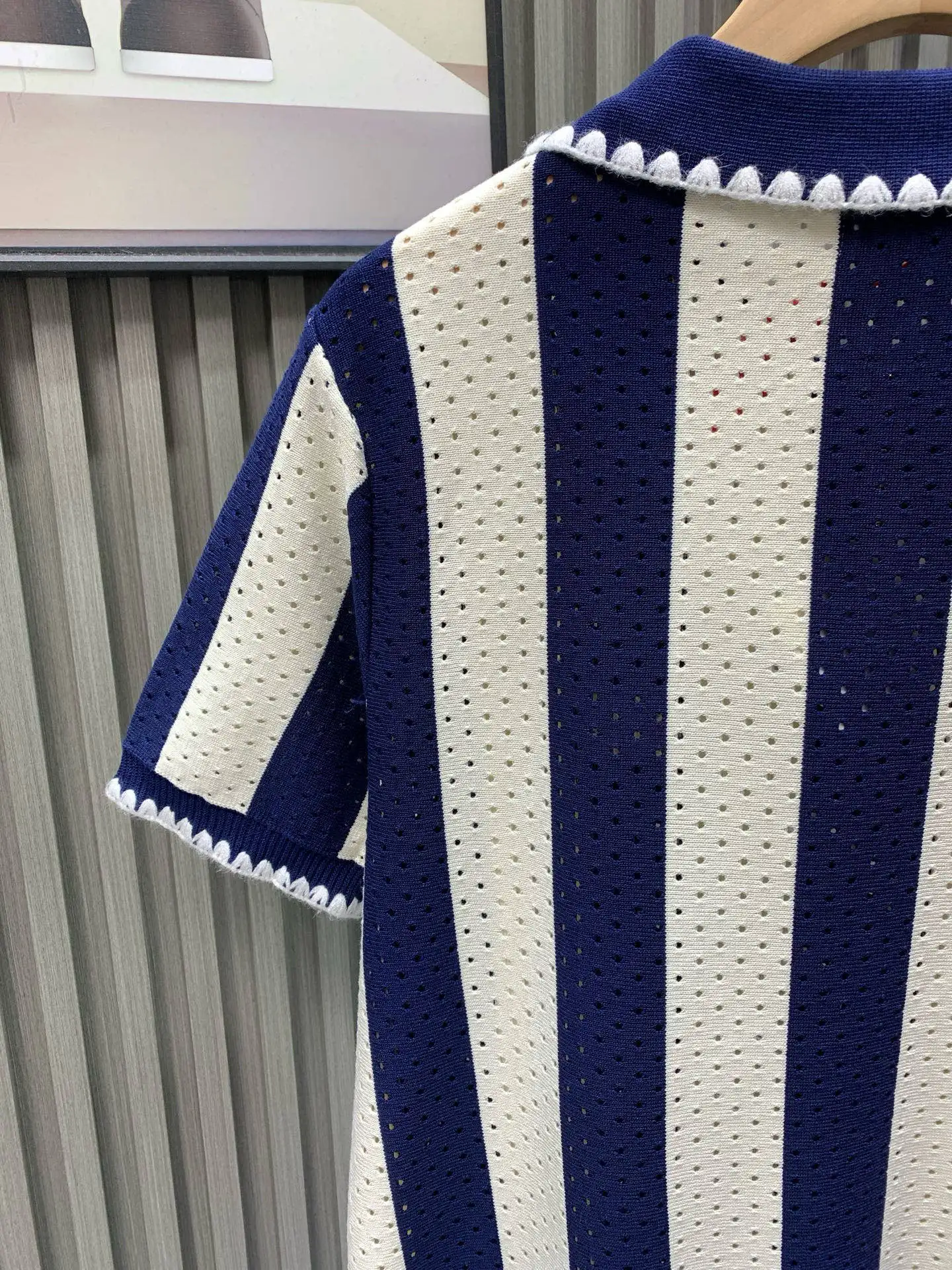 Striped Silk and Cashmere-Blend Knit Polo Shirt D17514525 — view 8