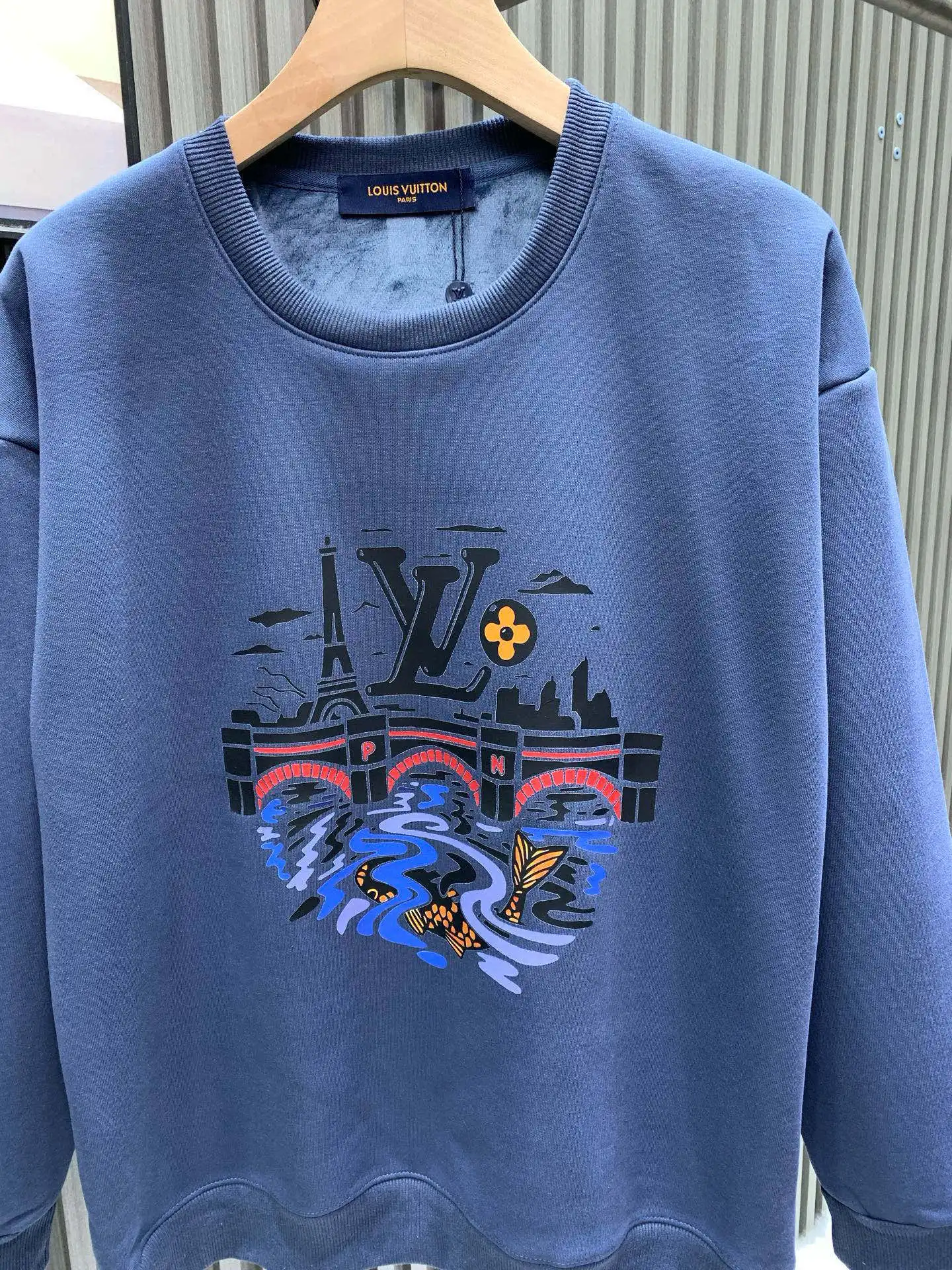 Graphic Print Fleece-Lined Sweatshirt D17514540 — view 6