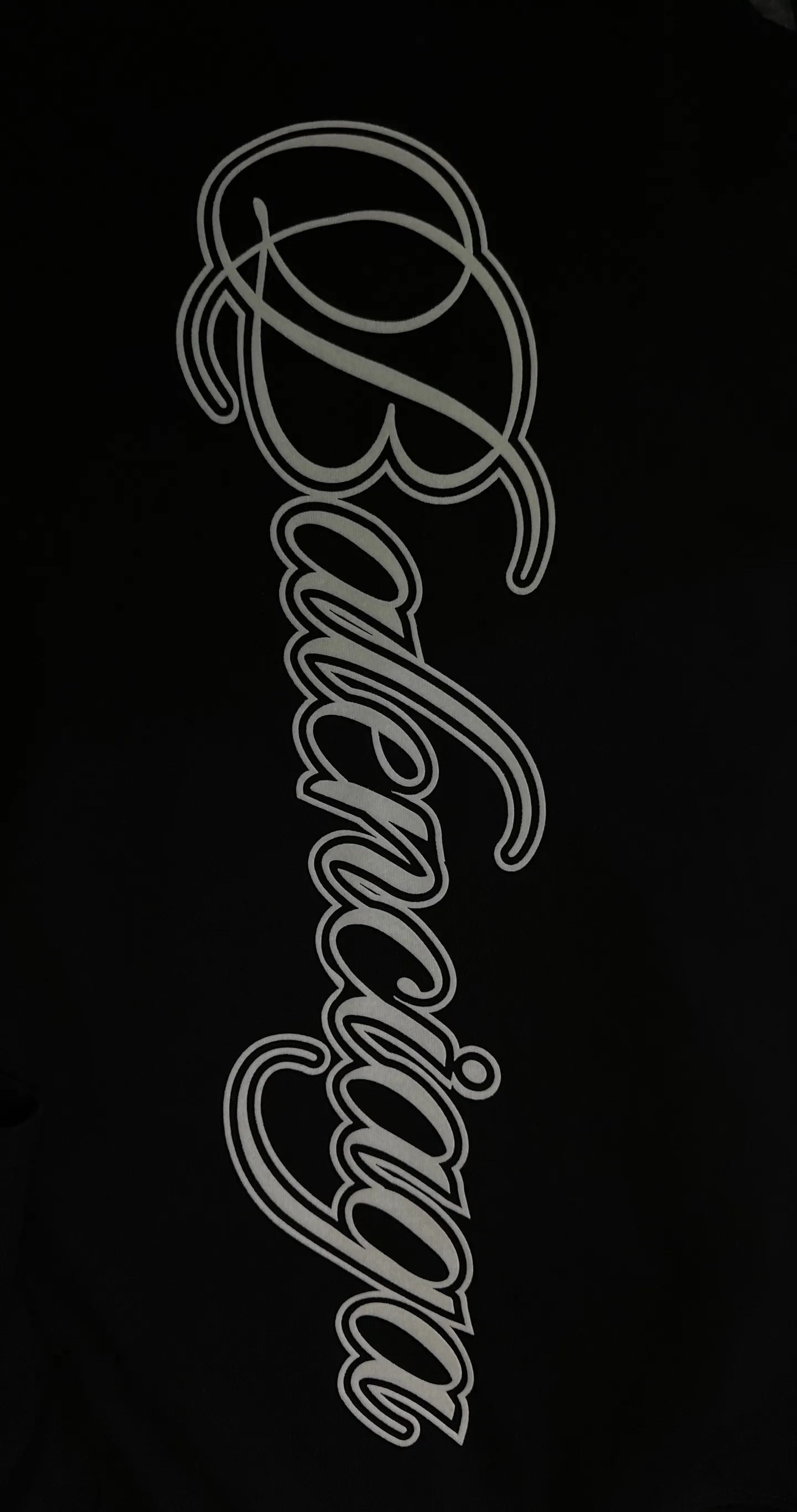 Cursive Logo Flocked Cotton T-Shirt D17511970 — view 8