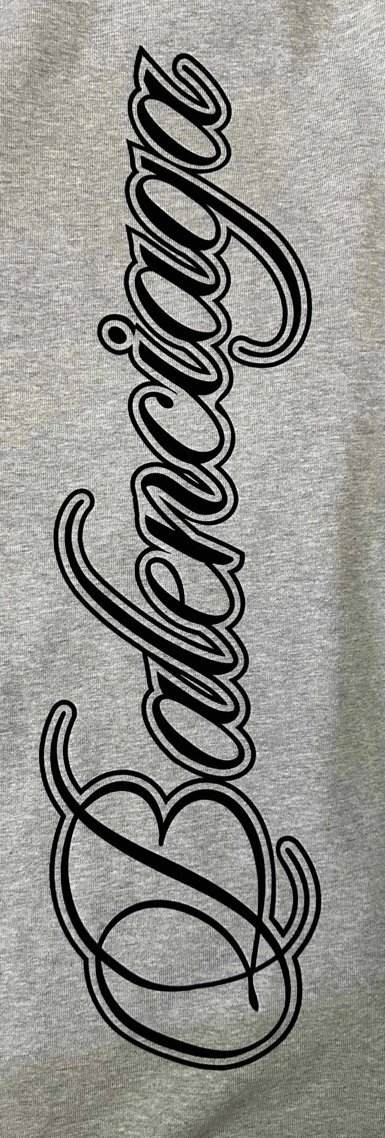 Cursive Logo Flocked Cotton T-Shirt D17511969 — view 8