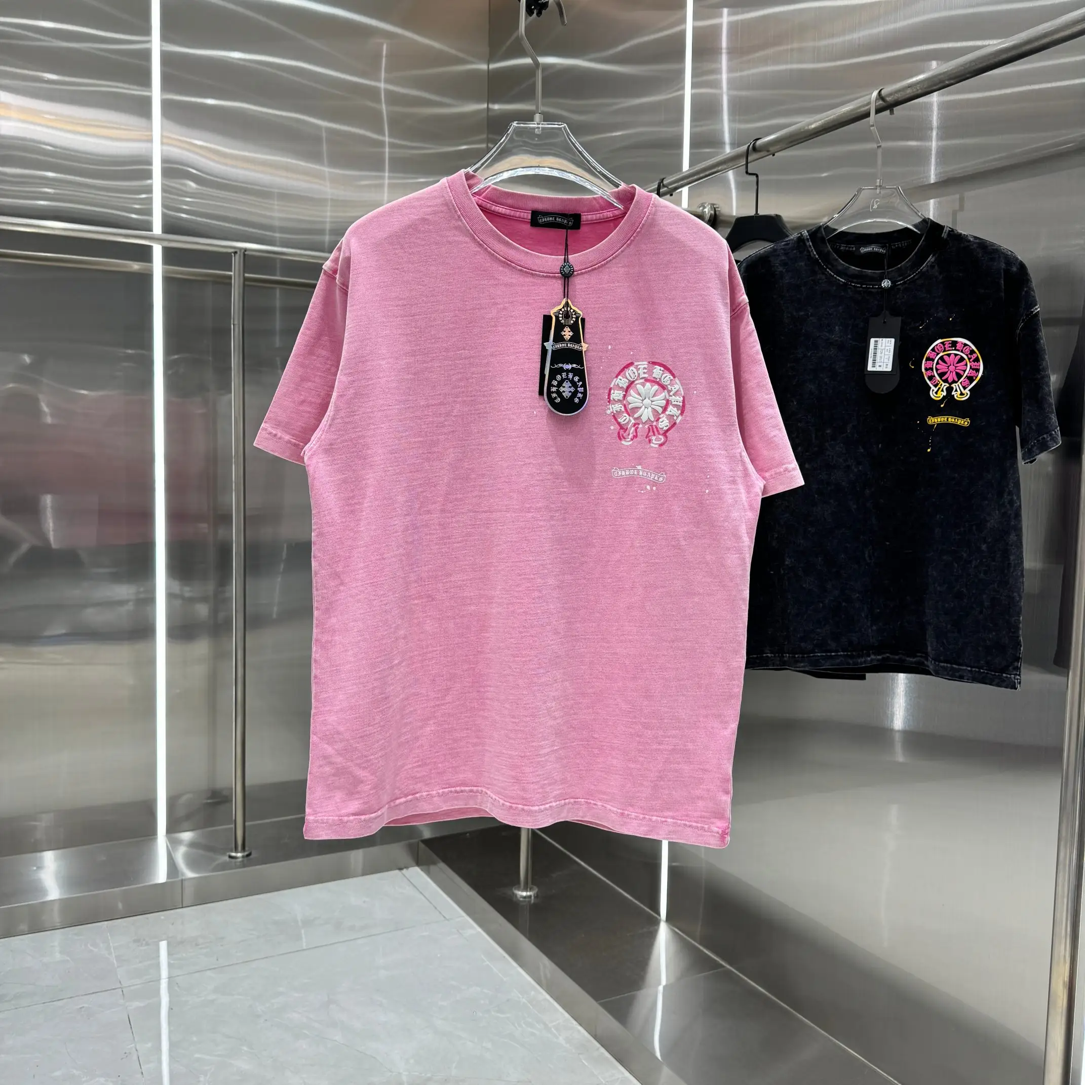 Chrome Hearts Acid-Wash Puff Print T-Shirt D18014227